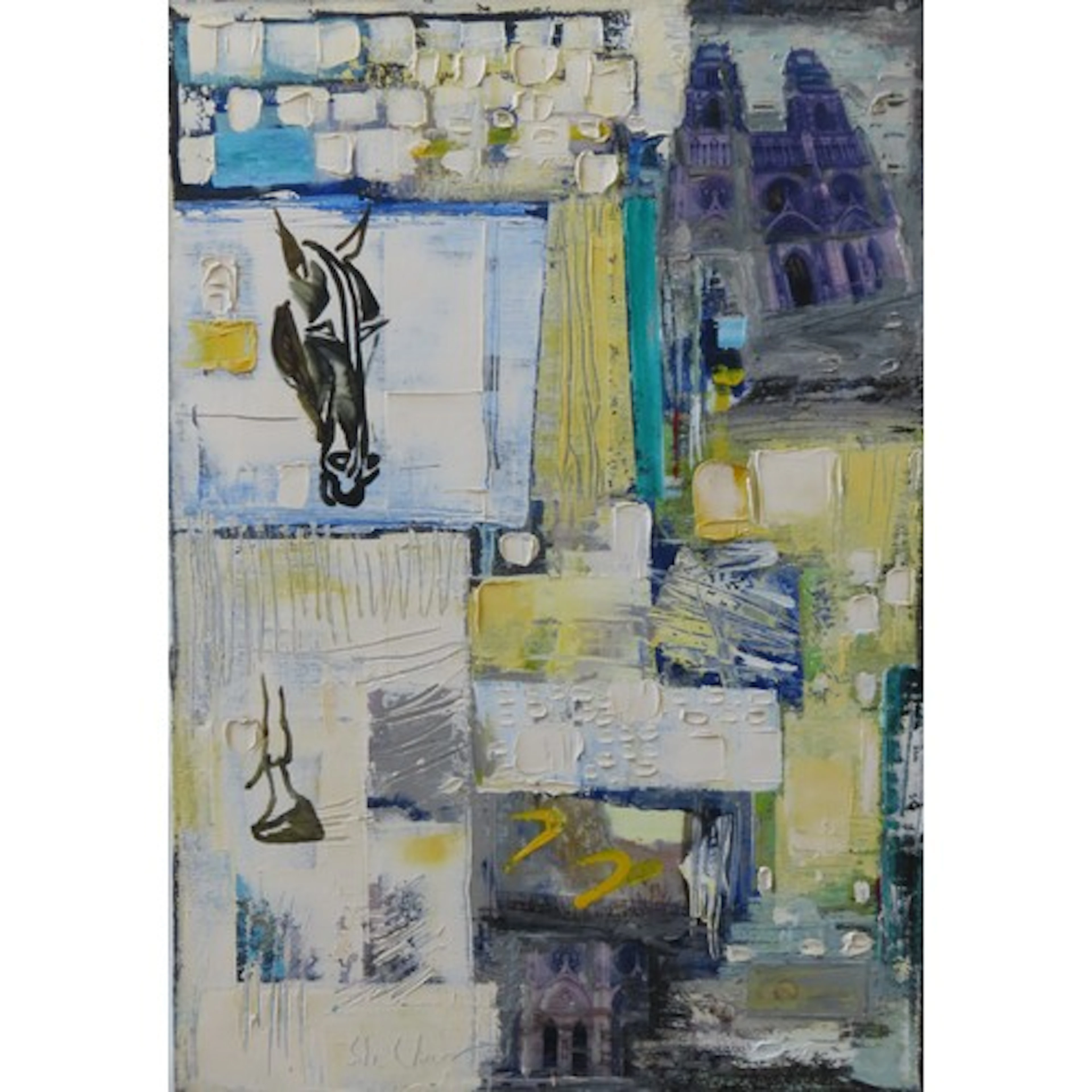 CHIMEDDORG SHAGDARJACIN (Mongolian, b. 1954) ABSTRACT MIXED ...
