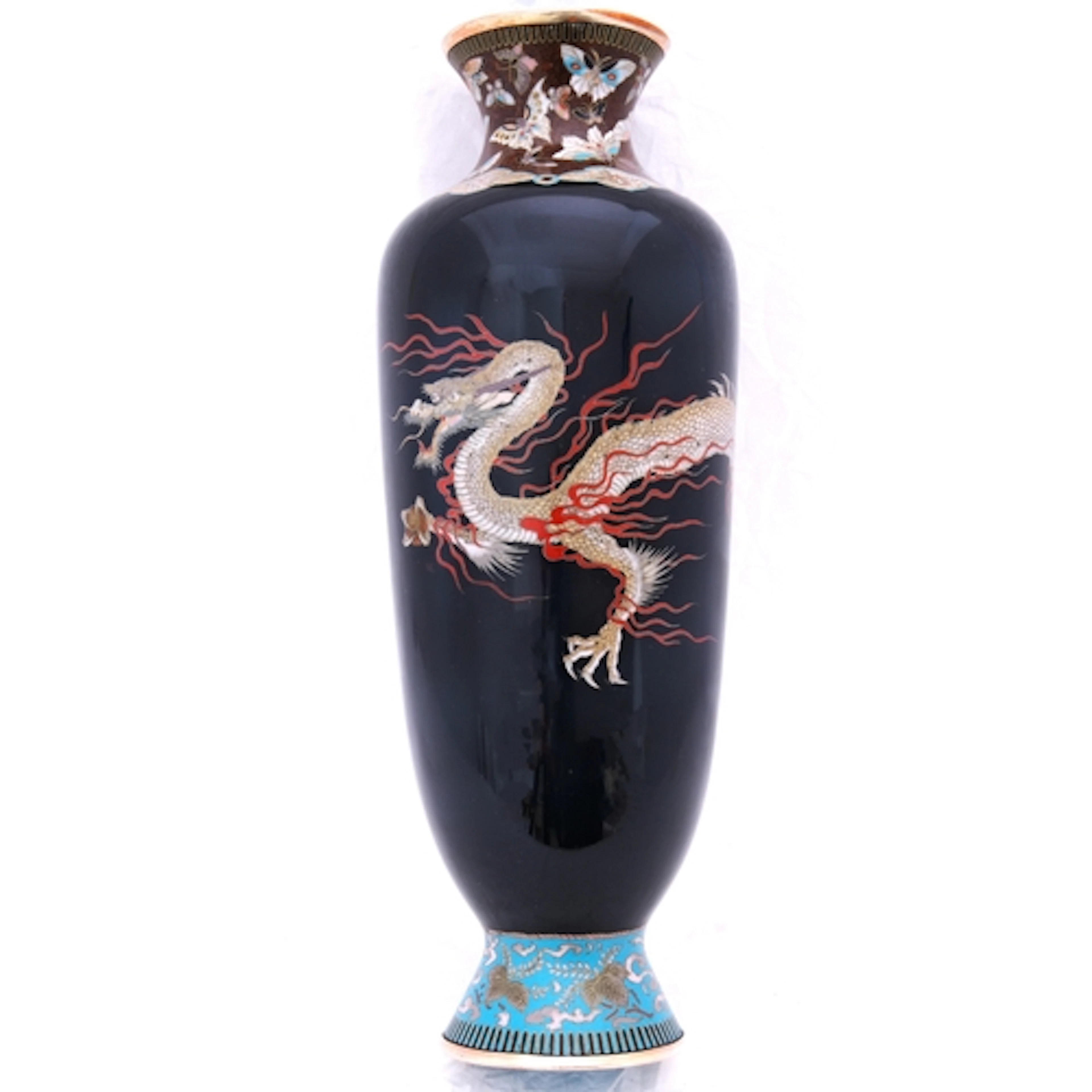 A LARGE JAPANESE CLOISONNÉ VASE MEIJI PERIOD (1868-1912) dec...