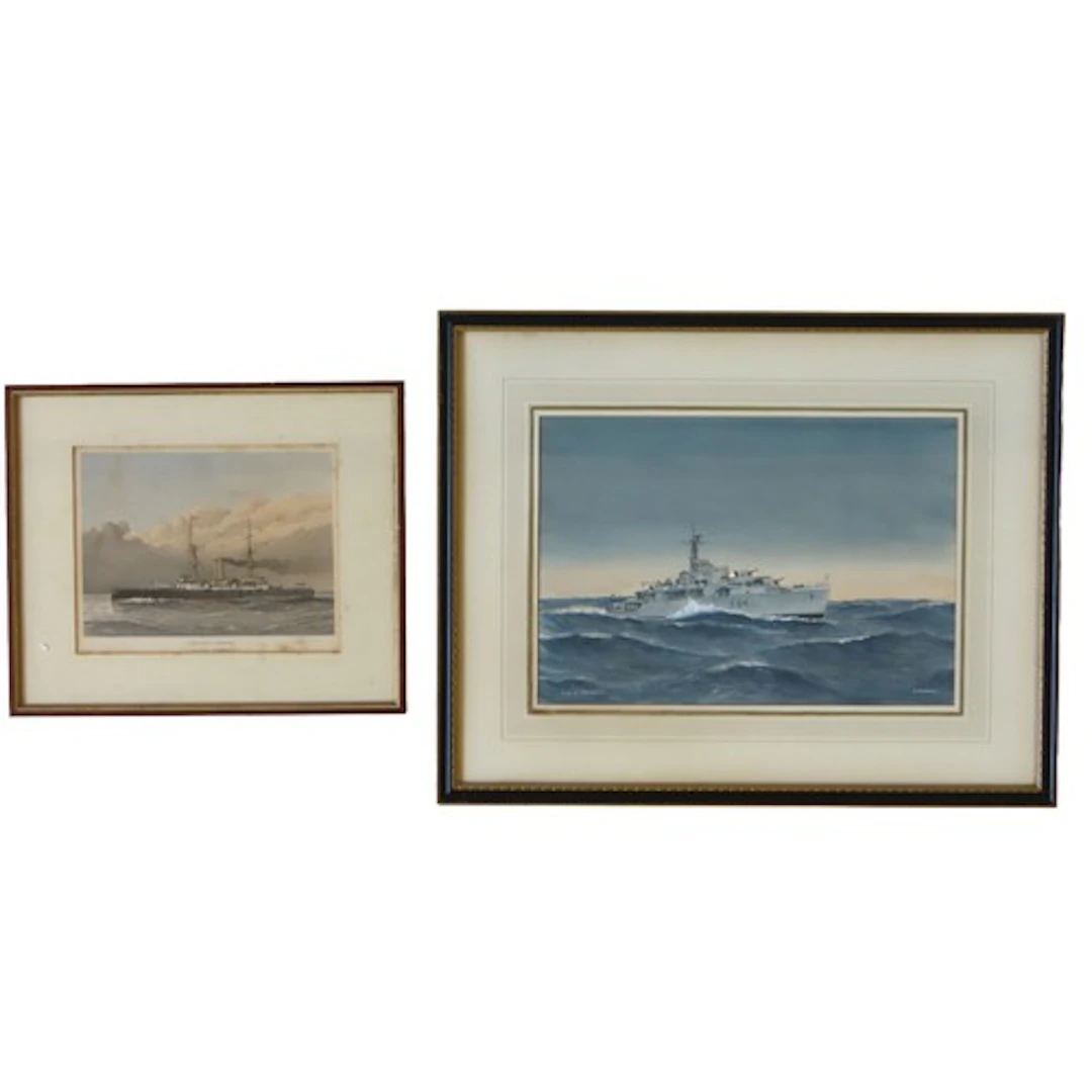 E. TUFNELL (British, 20th Century) 'H.M.S NEREIDE' WATERCOLO...