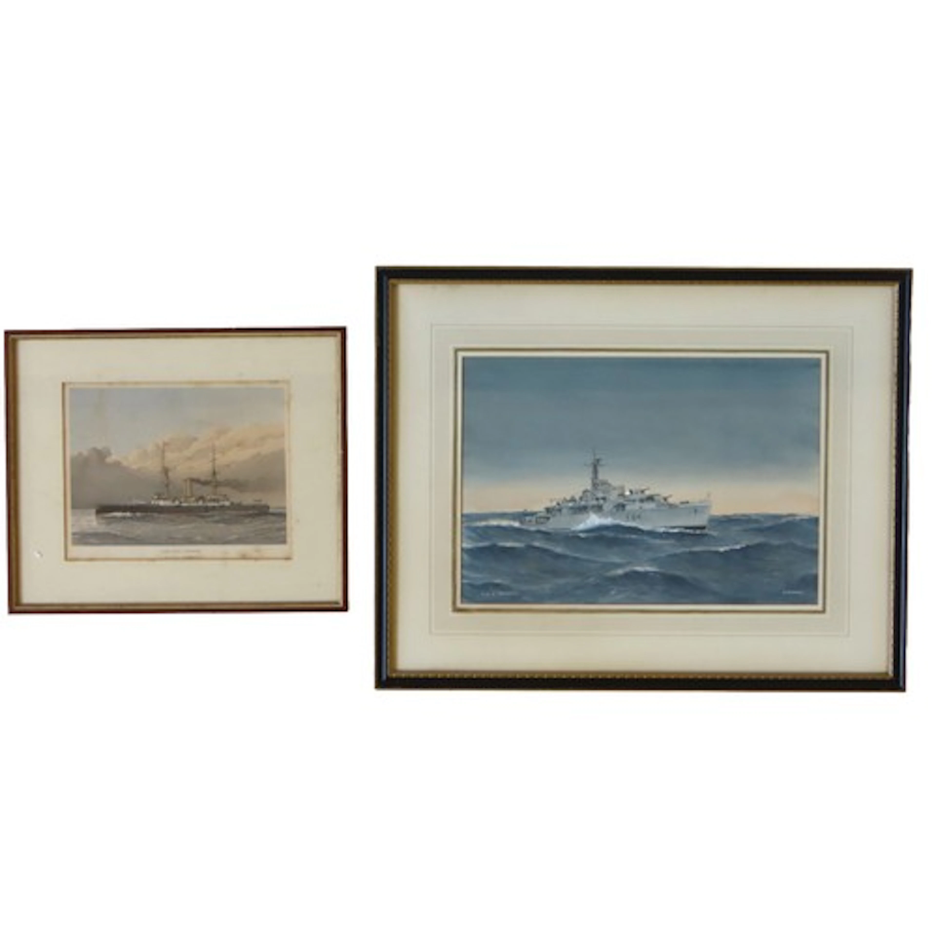 E. TUFNELL (British, 20th Century) 'H.M.S NEREIDE' WATERCOLO...