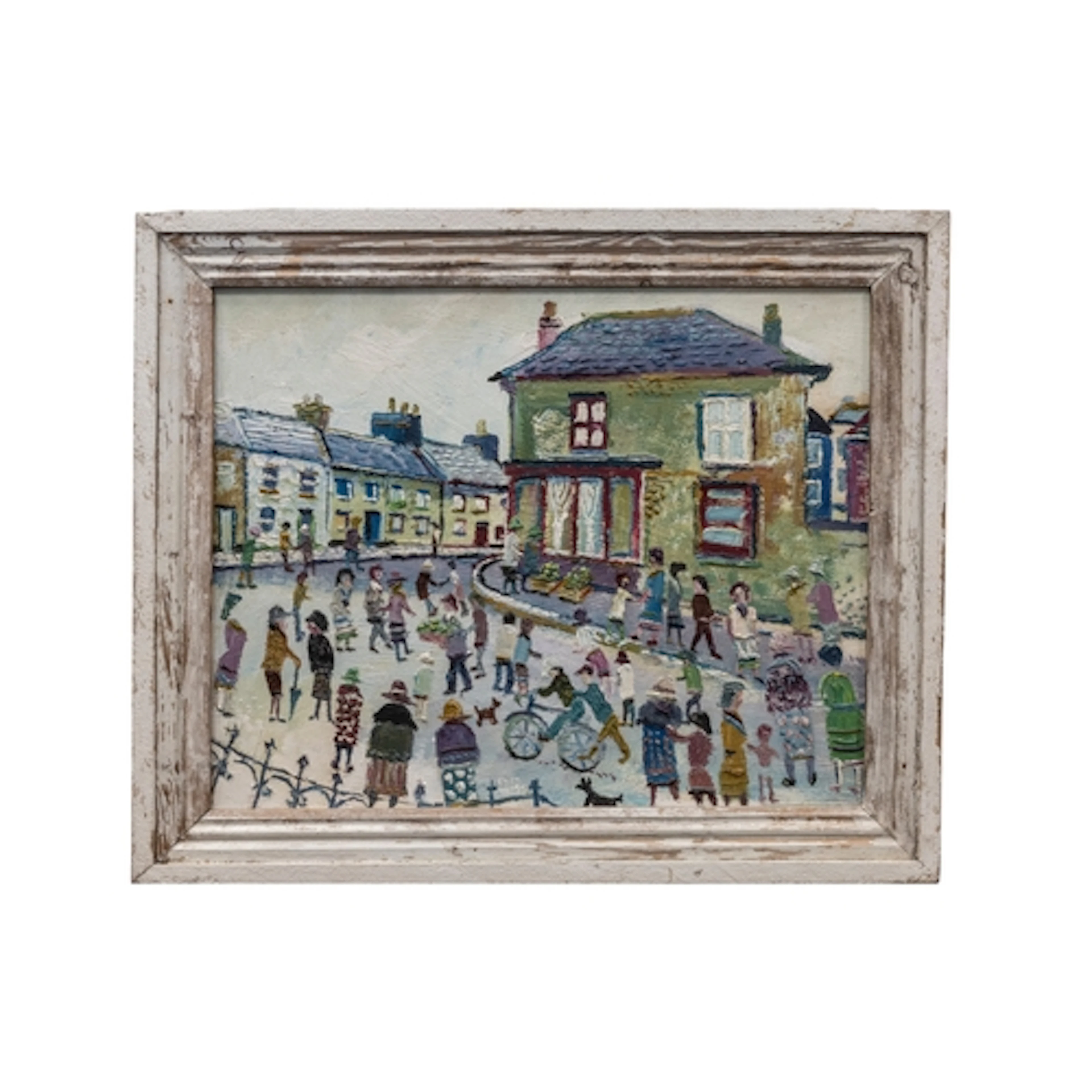 FRED YATES (British, 1922-2008) 'THE CORNER SHOP' OIL PAINTI...