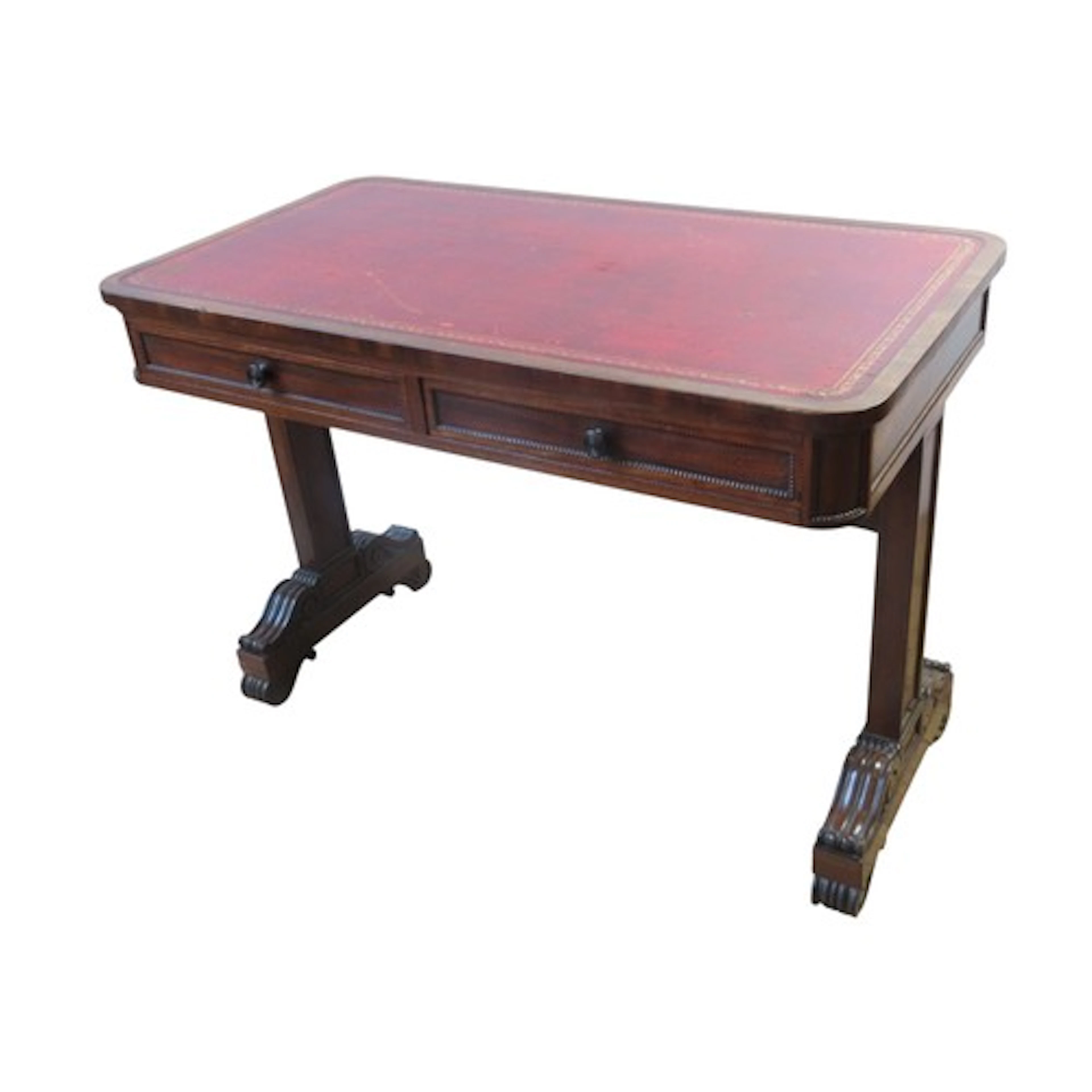 MANNER OF GILLOWS, A REGENCY MAHOGANY LIBRARY TABLE the rect...