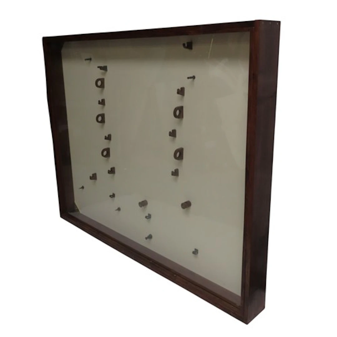 A LARGE CONTEMPORARY GLAZED BESPOKE WALL CABINET Please note...
