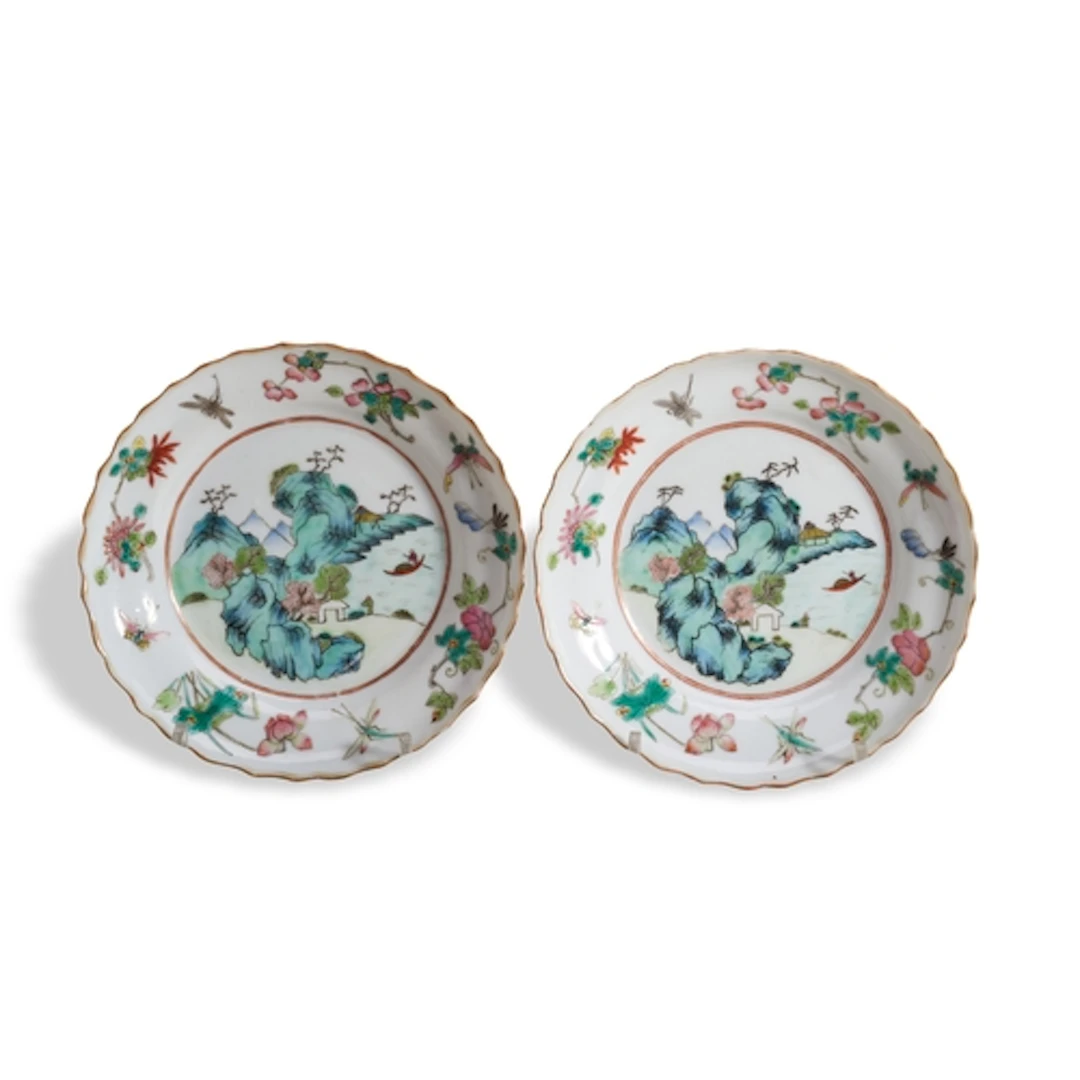 AN UNUSUAL PAIR OF CHINESE IMPERIAL PORCELAIN FAMILLE ROSE, ...
