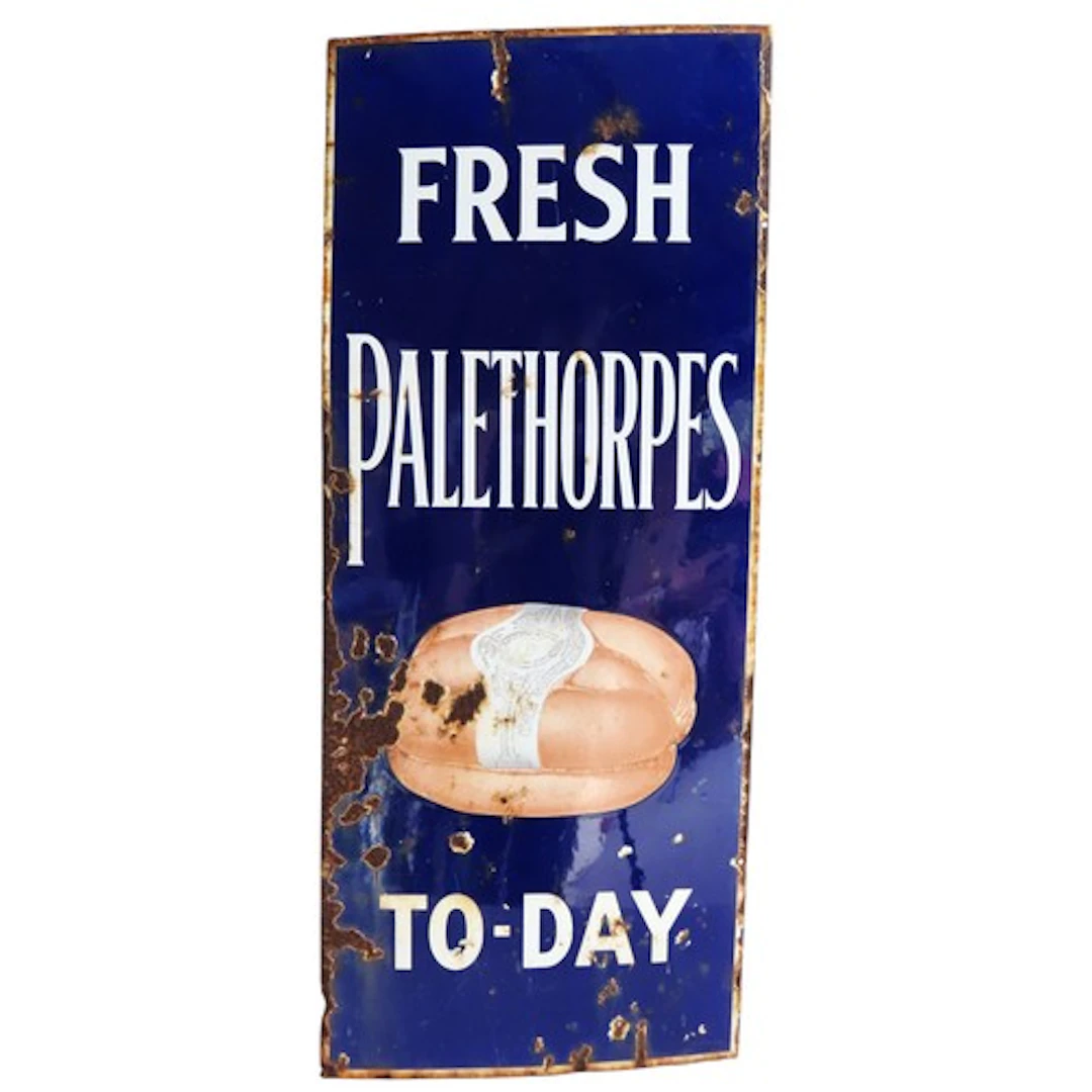 A PALETHORPES' ENAMELED ADVERTISING SIGN EARLY 20TH CENTURY ...