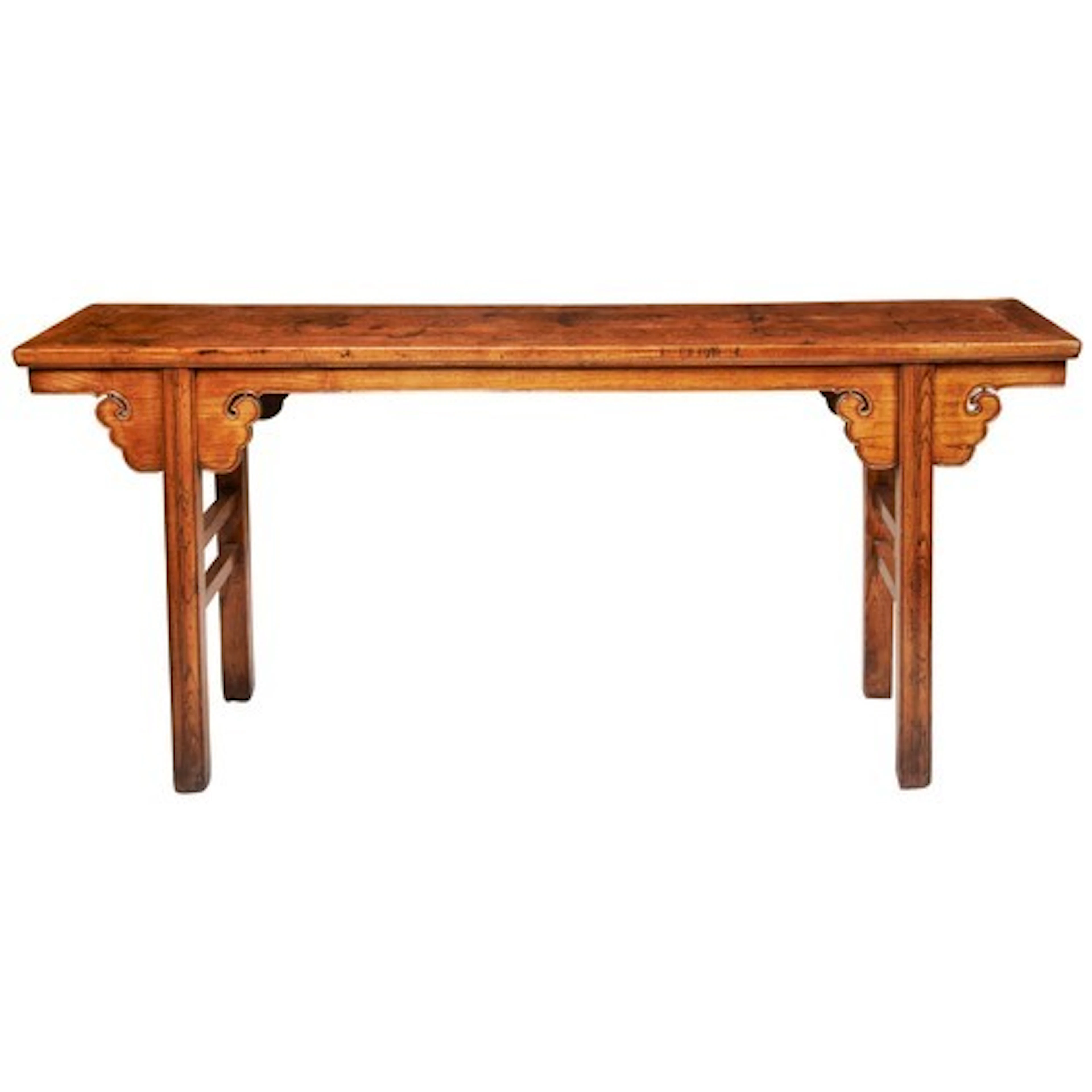 A CHINESE 'YUMU' (ELMWOOD) FORMAL SIDE TABLE CIRCA 1820-1880...