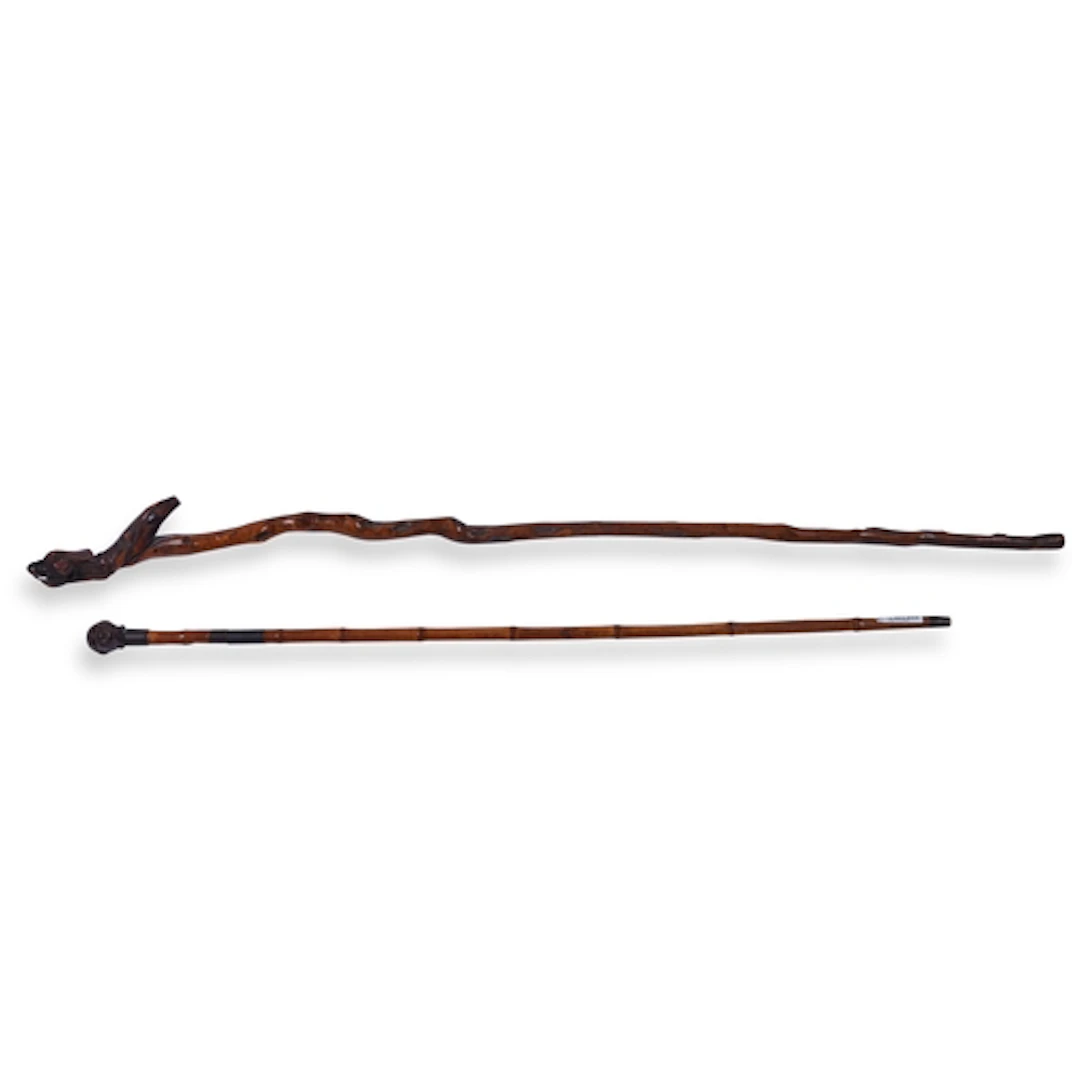 A JAPANESE NETSUKE HANDLED SWORDSTICK MEIJI PERIOD (1868-191...