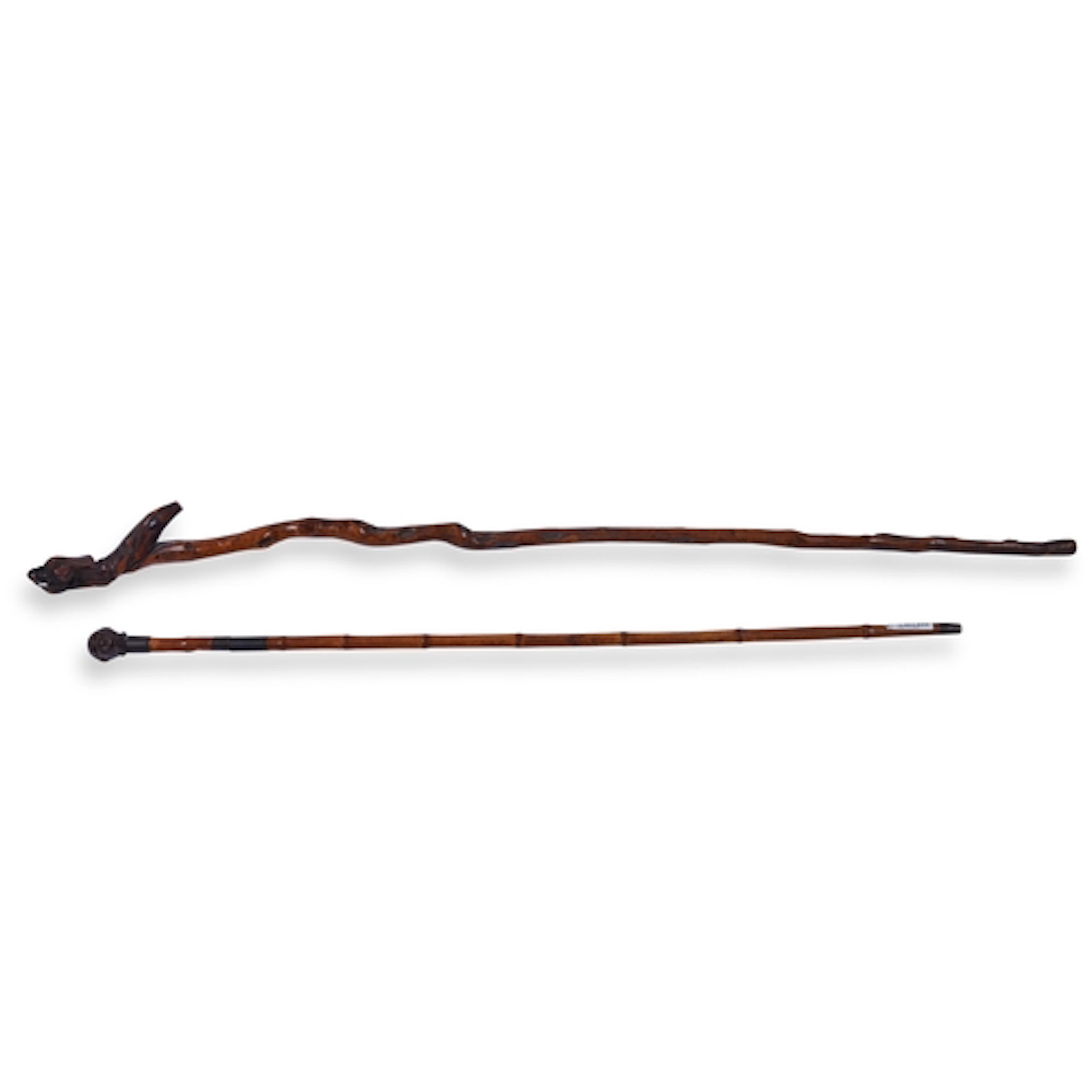 A JAPANESE NETSUKE HANDLED SWORDSTICK MEIJI PERIOD (1868-191...