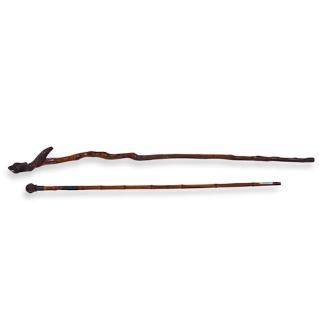 A JAPANESE NETSUKE HANDLED SWORDSTICK MEIJI PERIOD (1868-191...