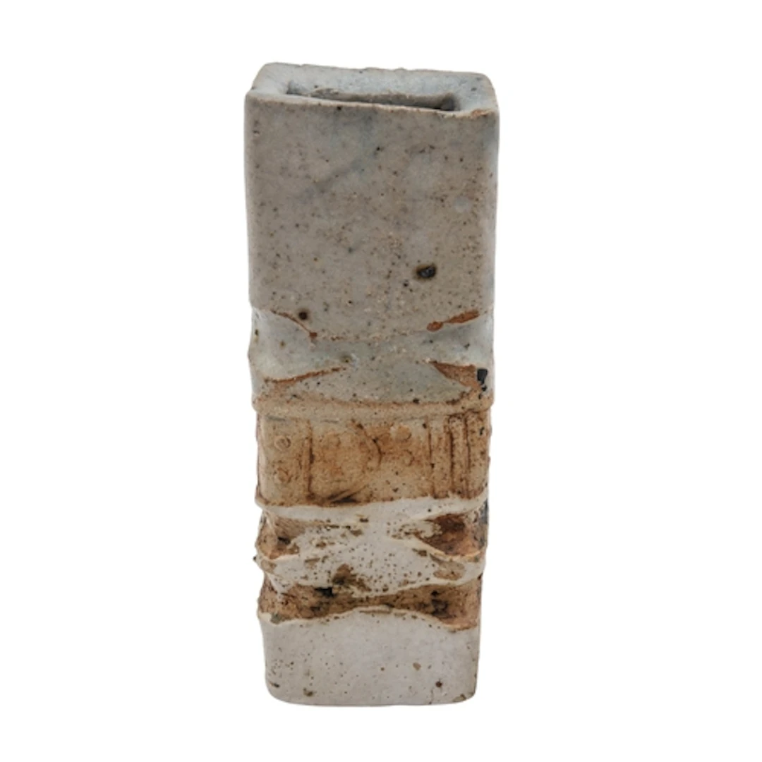 ALAN WALLWORK (1931-2019) A RECTANGULAR FORM SLAB VASE in pa...