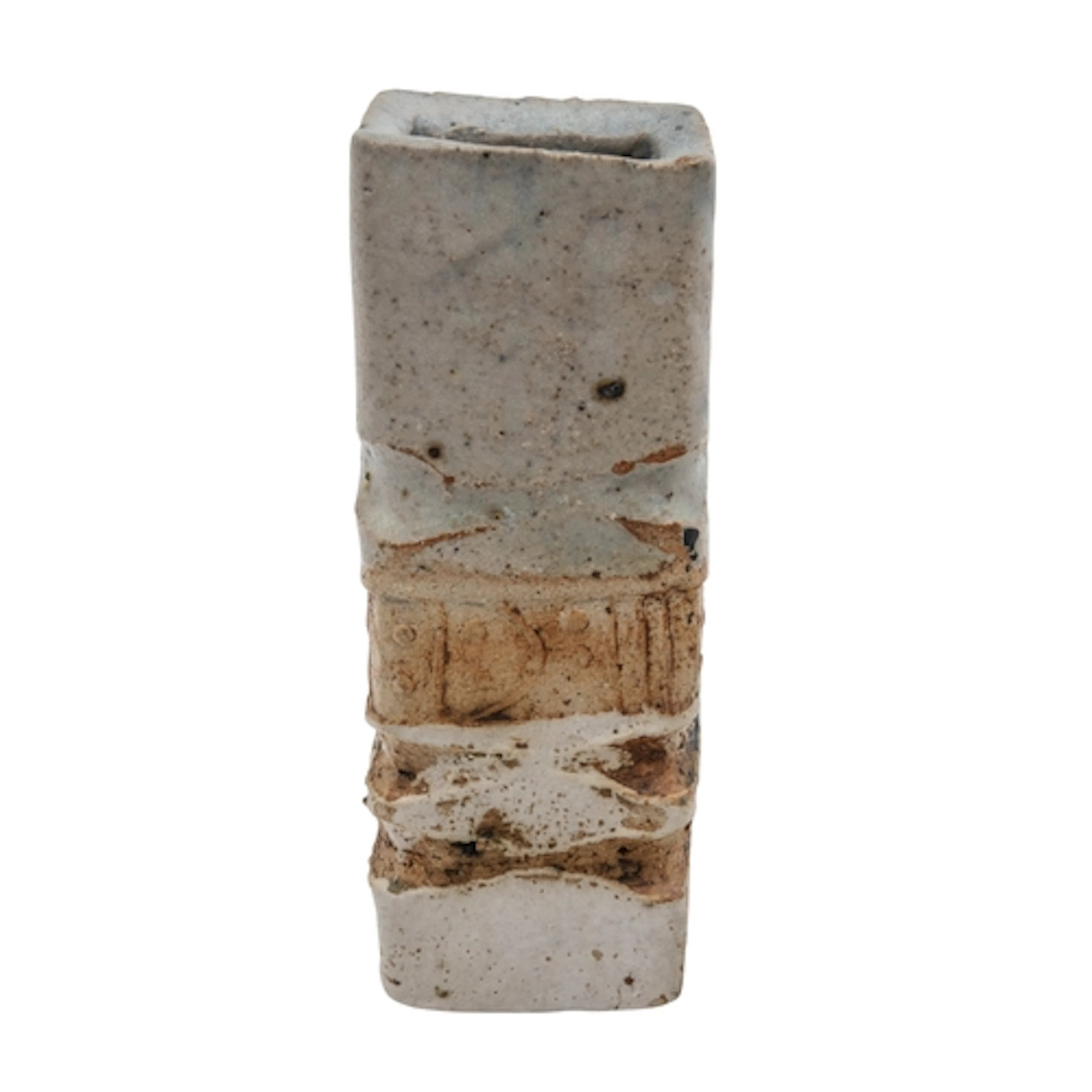 ALAN WALLWORK (1931-2019) A RECTANGULAR FORM SLAB VASE in pa...