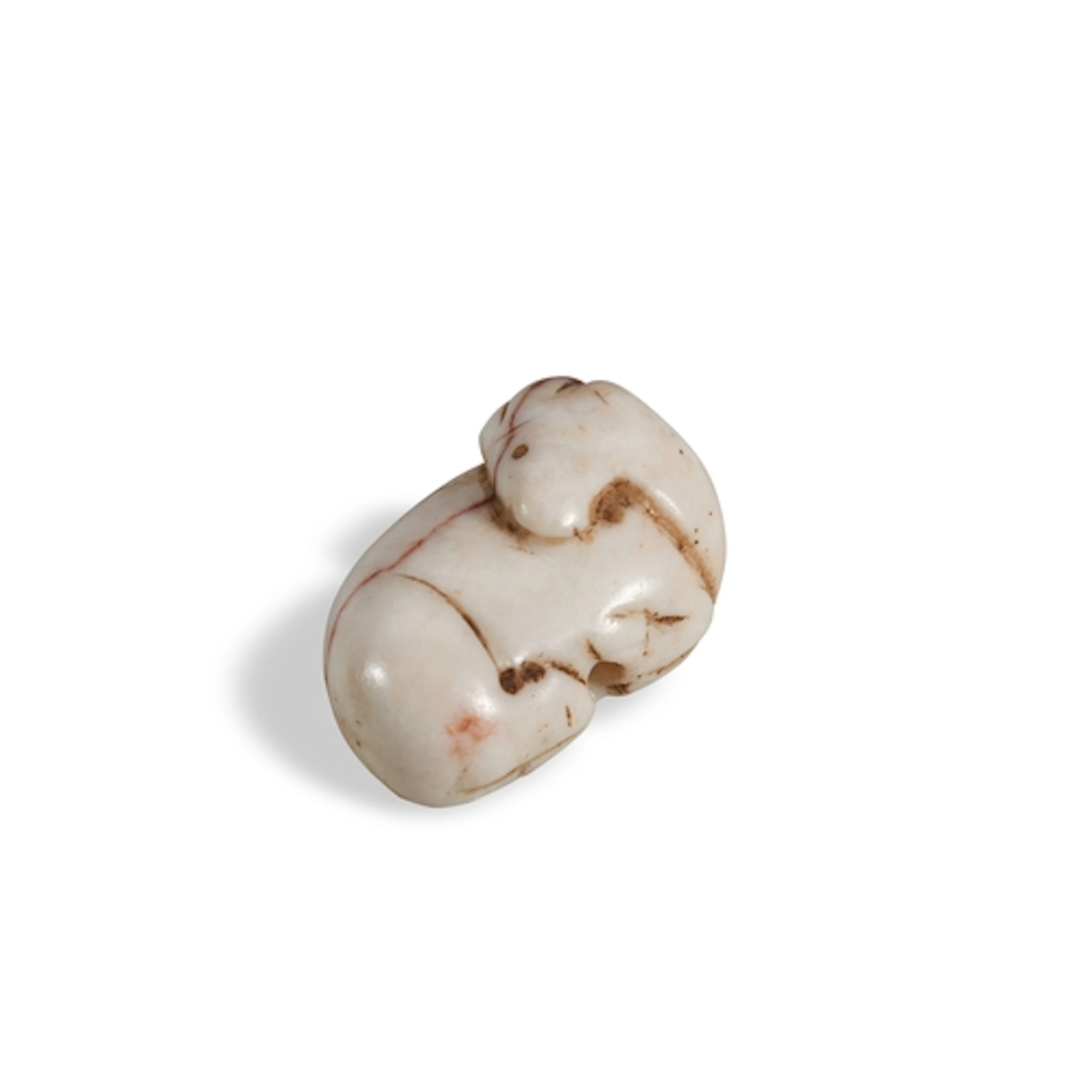 AN OPAQUE BEIGE STONE 'DEER' PENDANT QING DYNASTY, 19TH CENT...