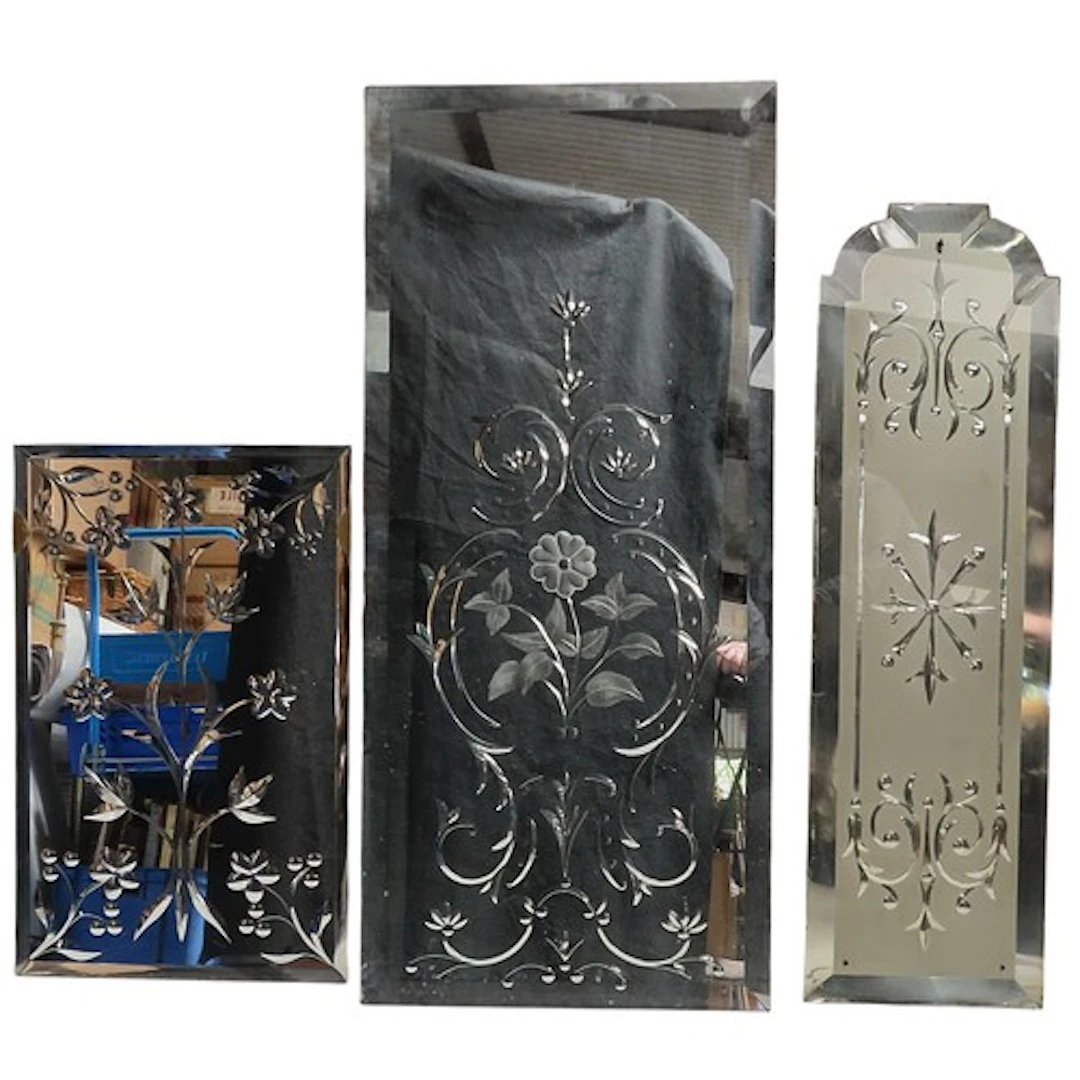 A GROUP OF THREE VARIOUS 19TH CENTURY VENETIAN-STYLE ETCHED ...