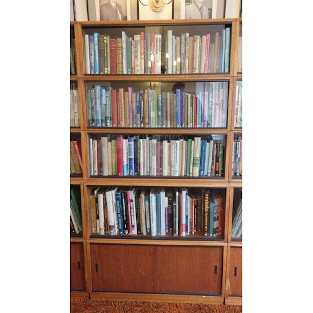 A SIMPLEX SECTIONAL LIBRARY BOOKCASE CIRCA 1965 comprised o...
