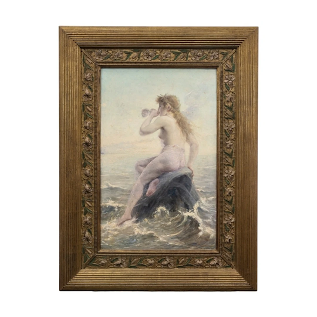 CONTINENTAL SCHOOL, 19TH CENTURY, OIL ON CANVAS OF WATER NYM...