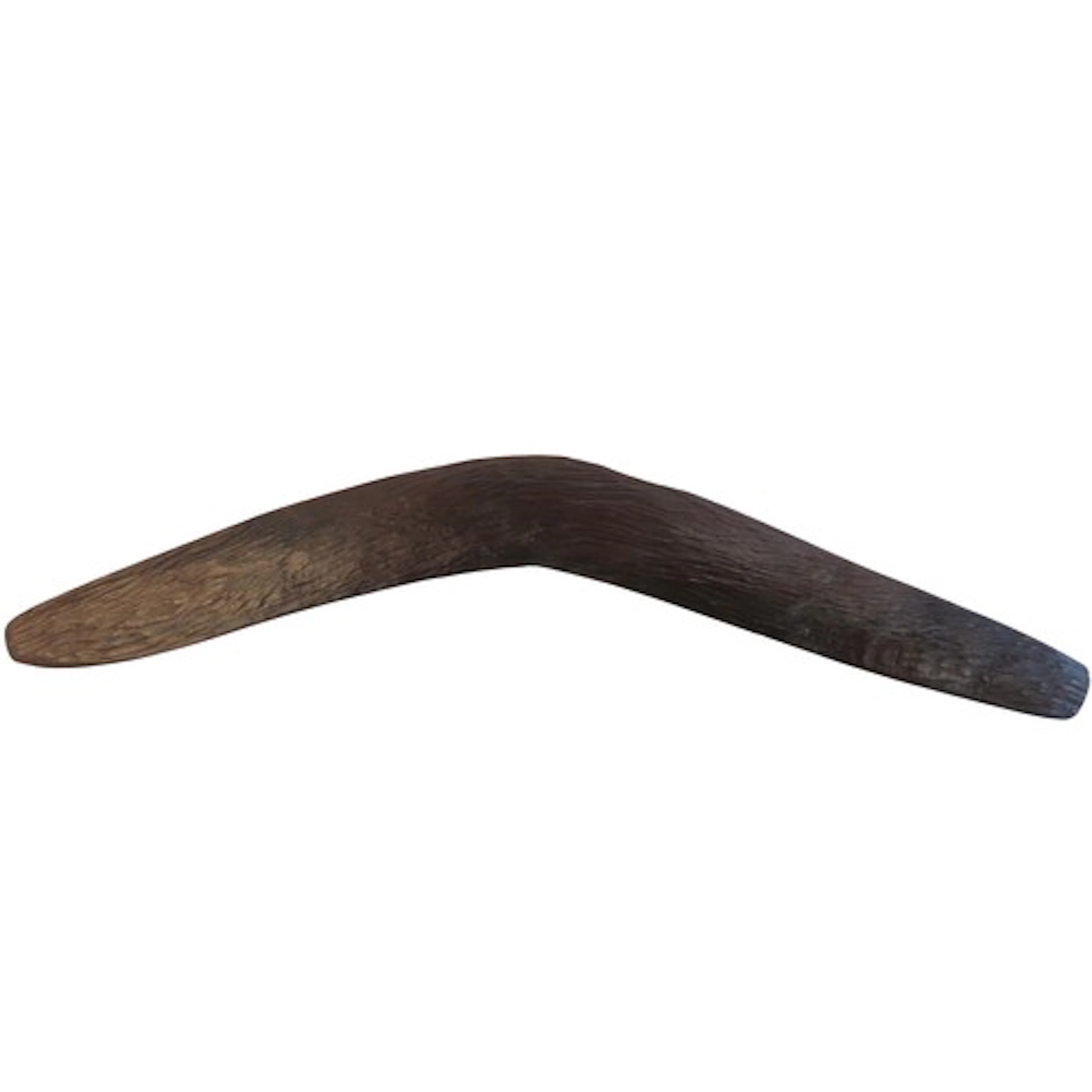 A GOOD ABORIGINAL BOOMERANG with fine striated stone chipped...