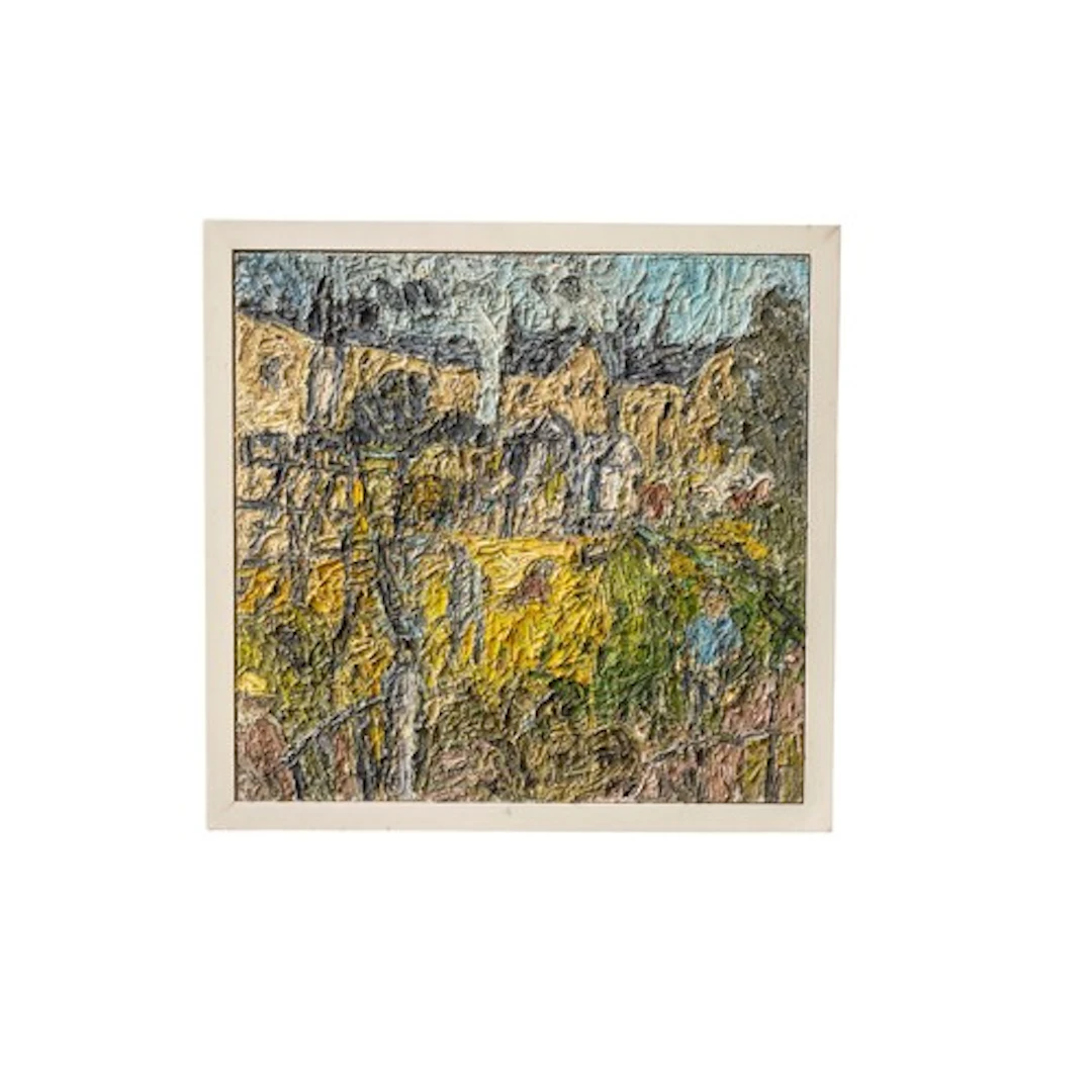 BARRY DE MORE (British, 1948-2023) 'THE ALLOTMENT' OIL/IMPAS...
