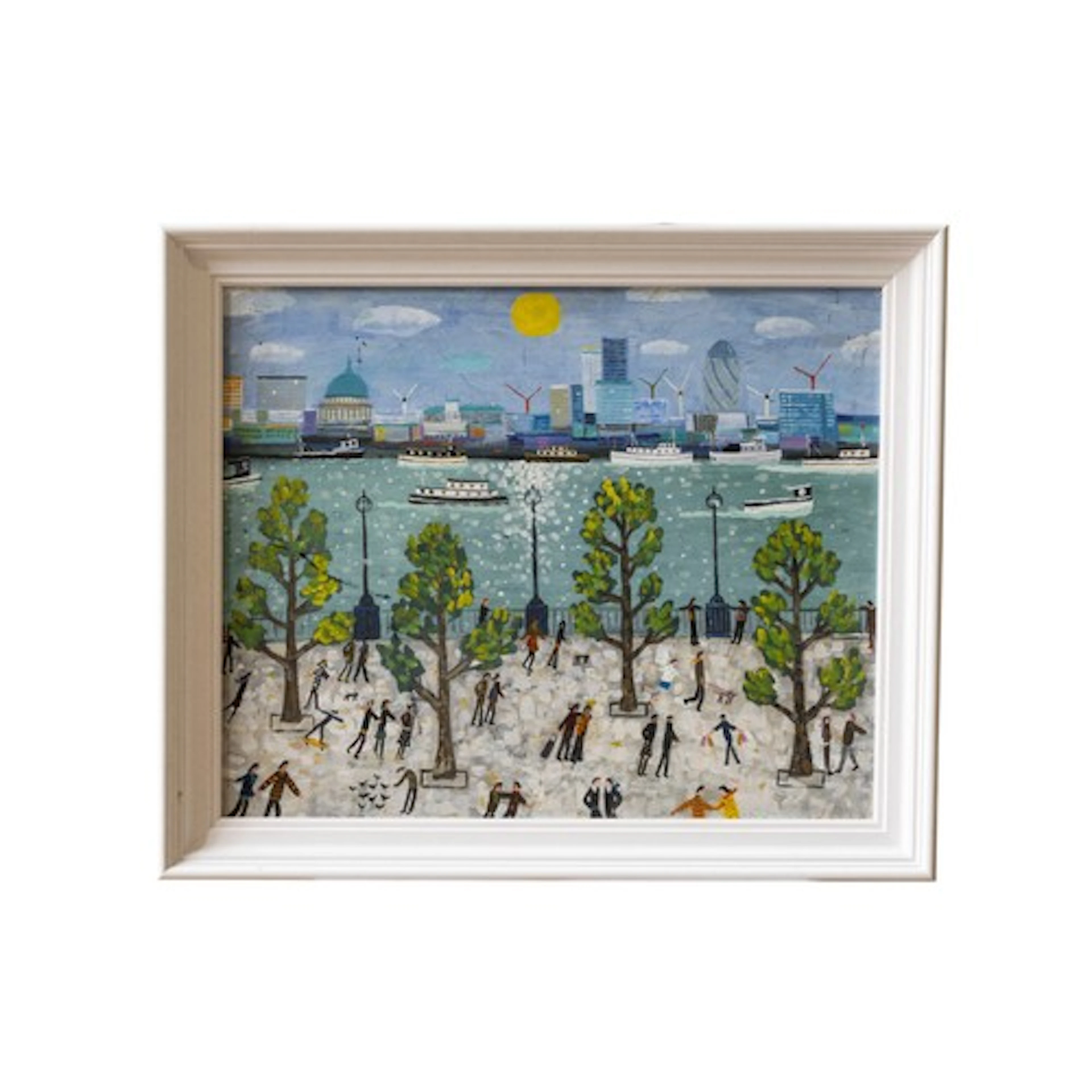ALAN FURNEAUX (British, b.1953) THAMES SCENE OIL PAINTING ON...