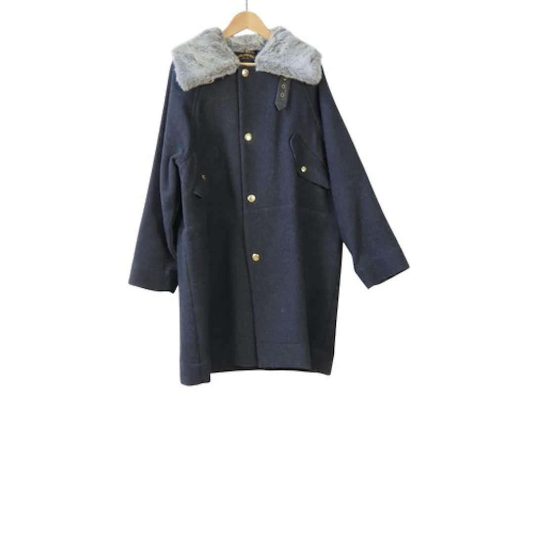 VIVIENNE WESTWOOD ANGLOMANIA COAT Navy blue 45% wool with gr...