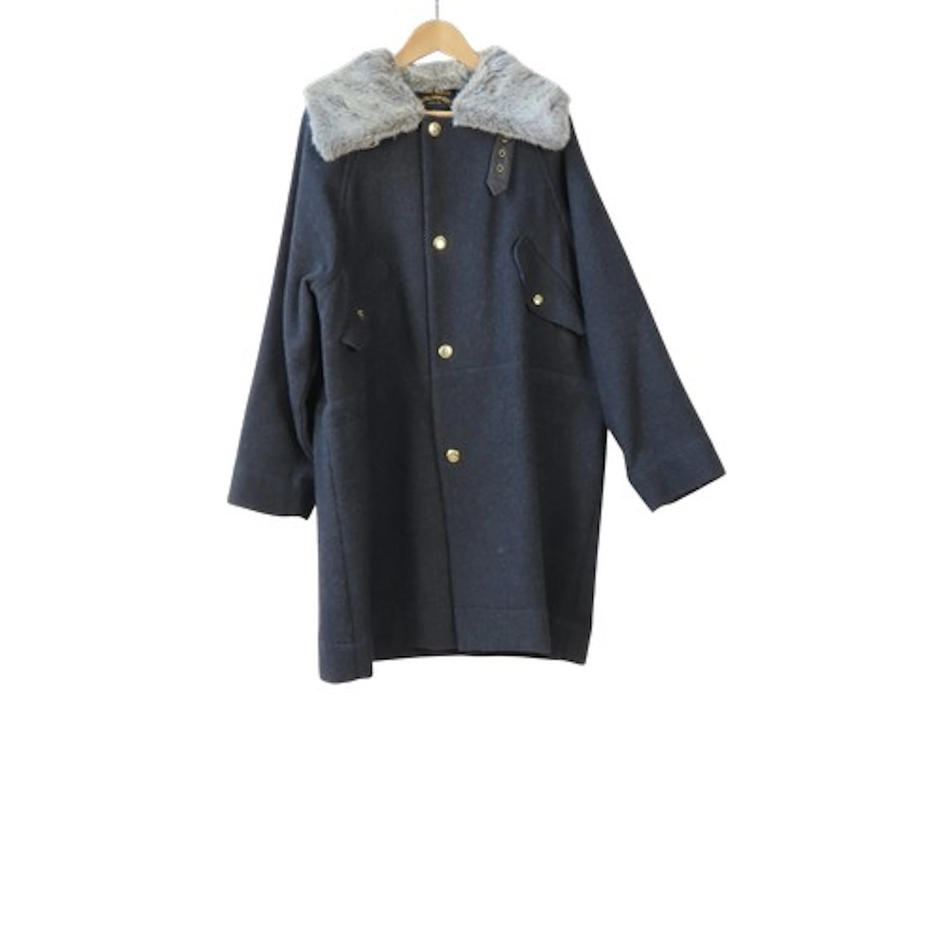 VIVIENNE WESTWOOD ANGLOMANIA COAT Navy blue 45% wool with gr...