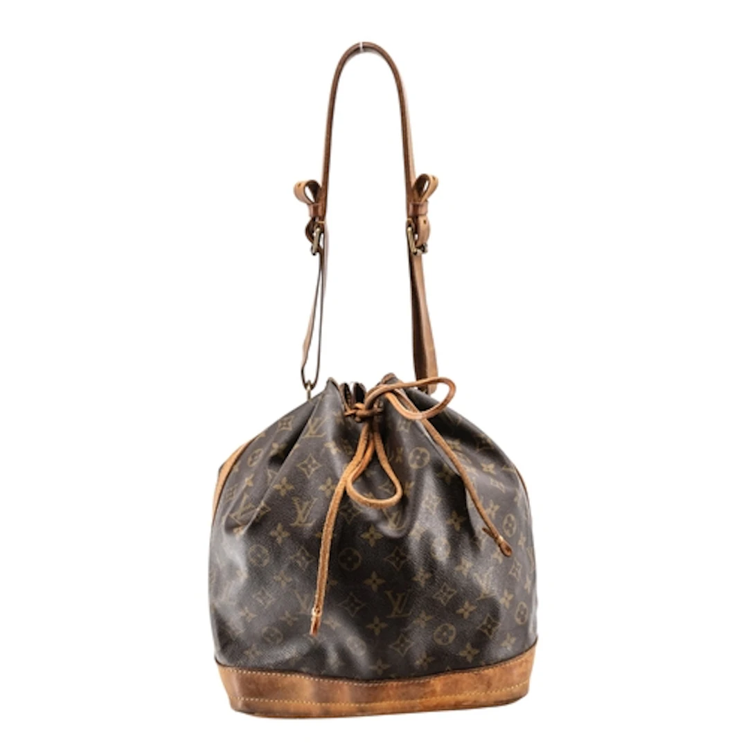 VINTAGE LOUIS VUITTON NOE DRAWCORD LEATHER BUCKET BAG Bough...