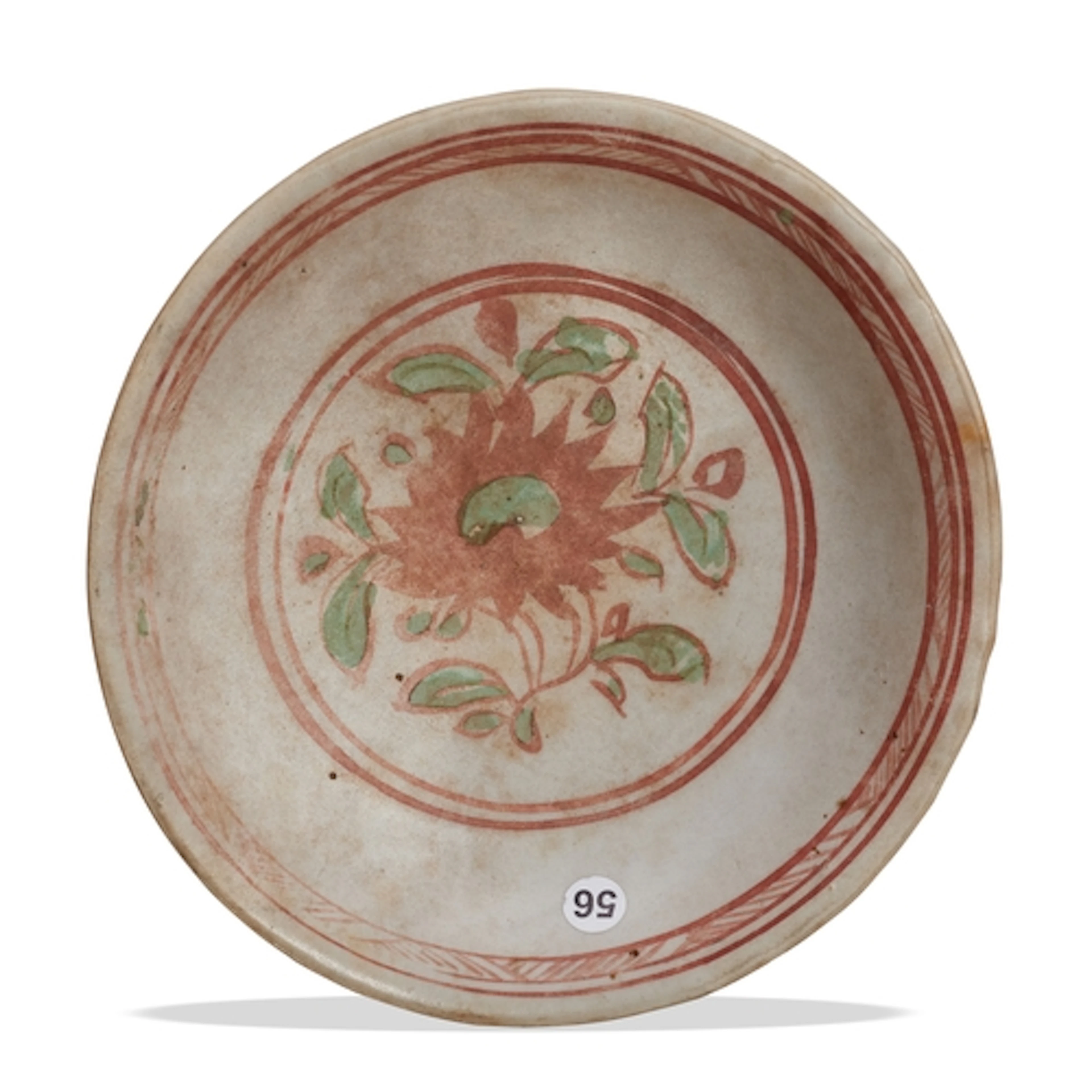 A PAINTED CIZHOU POLYCHROME 'LOTUS' DISH JIN DYNASTY, 13TH C...