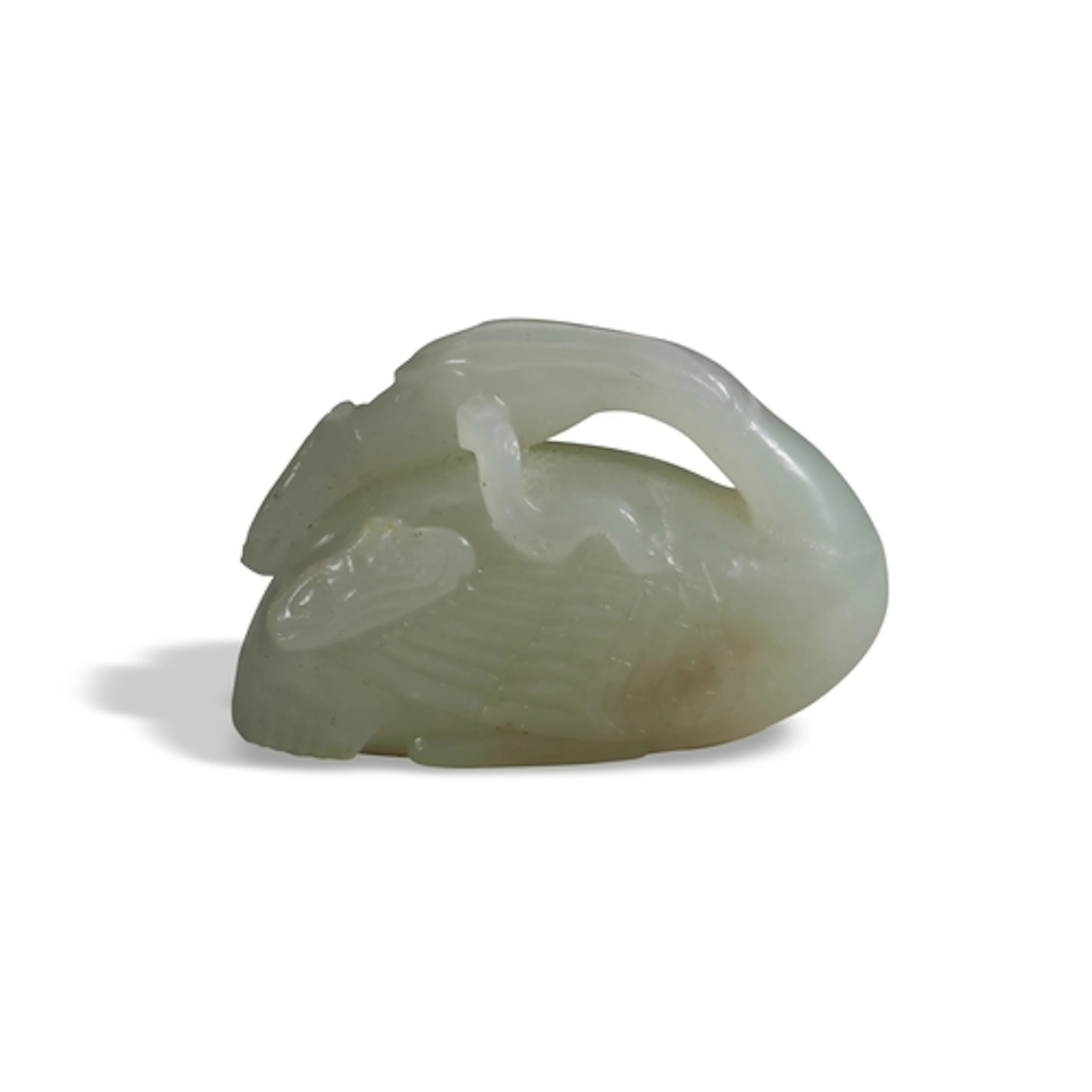 A WHITE JADE FIGURE OF A GOOSE QIANLONG PERIOD (1736-1795) 青...