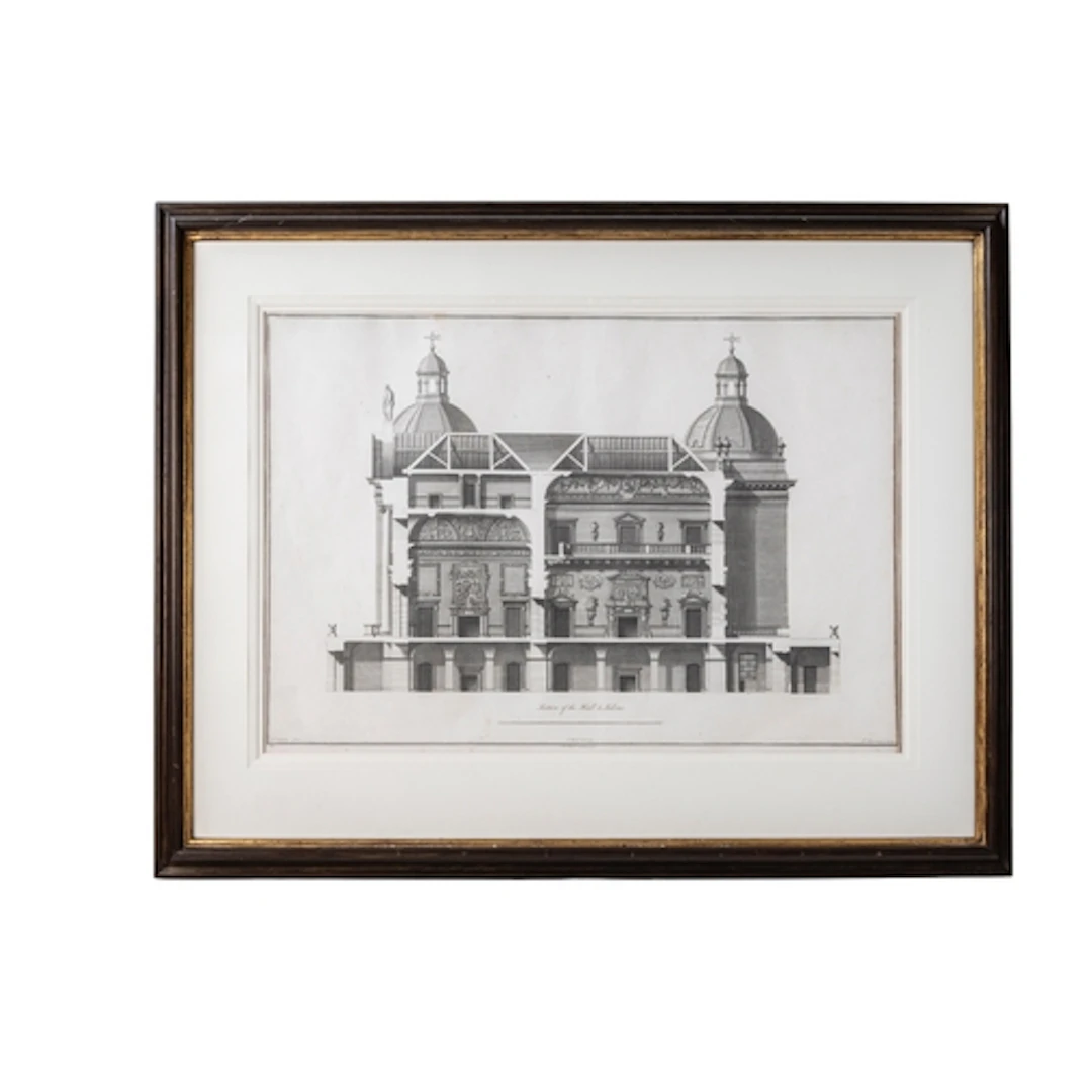RIPLEY, JOHN BOYDELL (1719-1804) 'SECTION OF THE HALL & ...