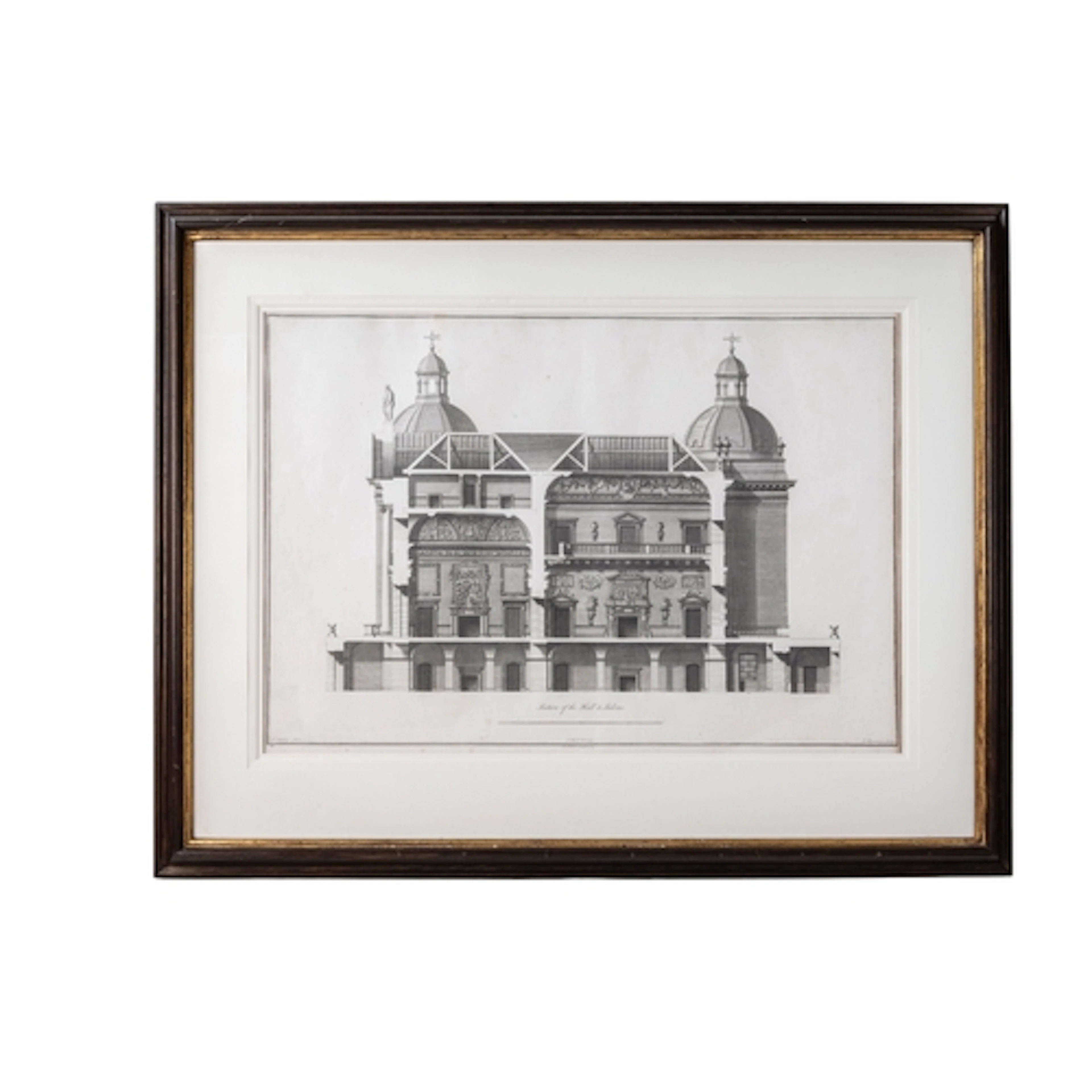 RIPLEY, JOHN BOYDELL (1719-1804) 'SECTION OF THE HALL & ...