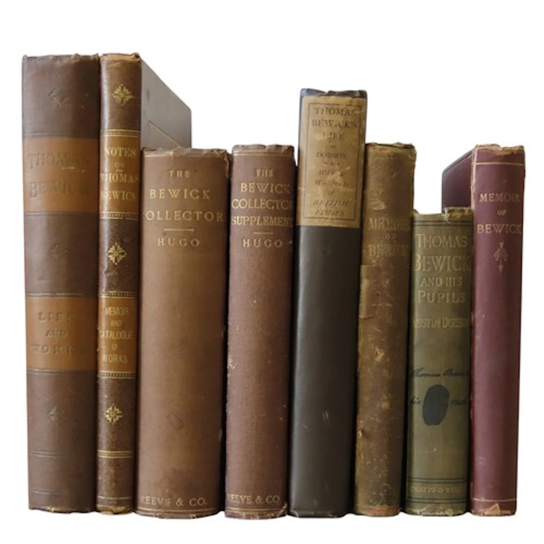 A GROUP OF EIGHT BOOKS RELATING TO THOMAS BEWICK (British, 1...