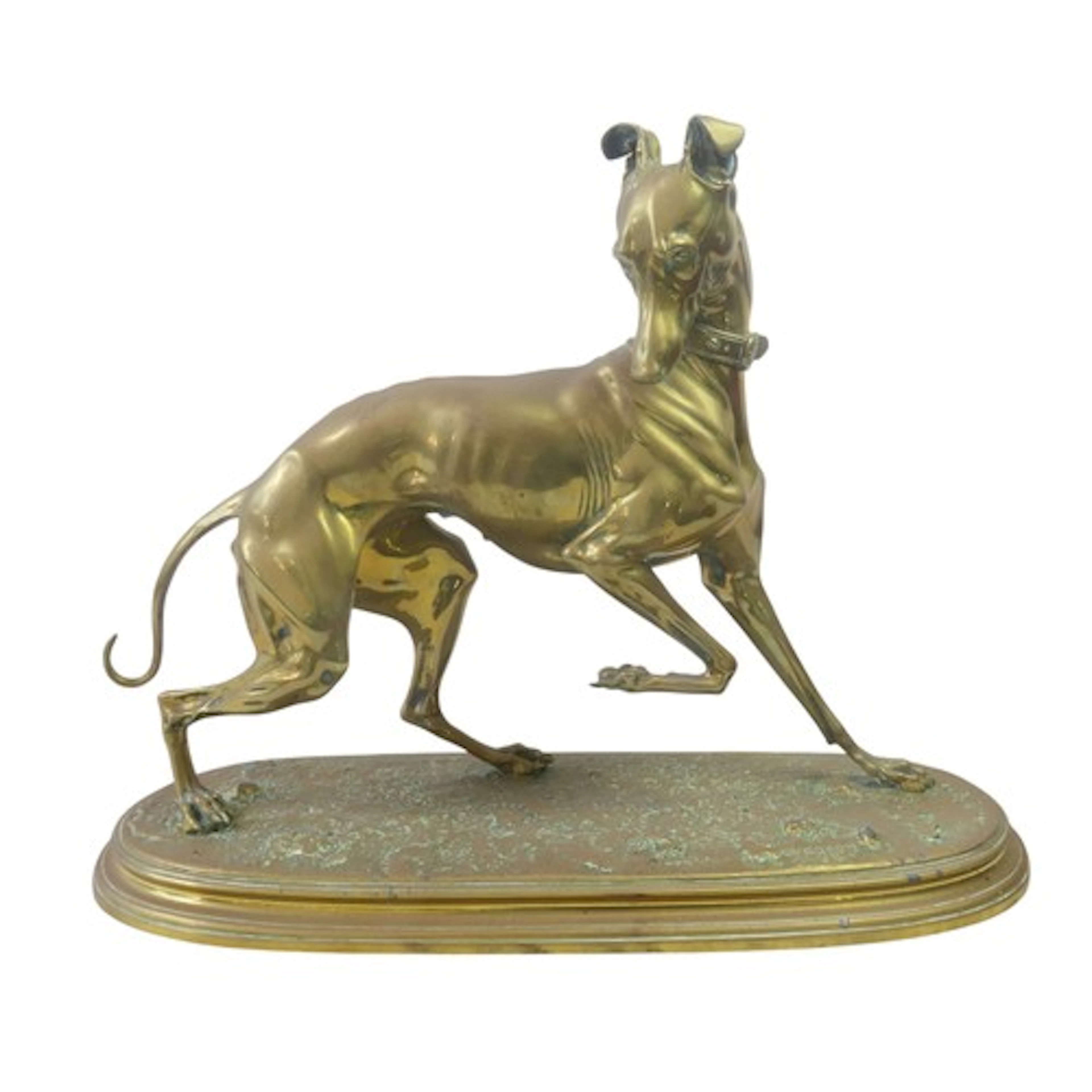 AFTER ARTHUR WAAGEN (German, 1833-1898) A BRASS MODEL OF A W...