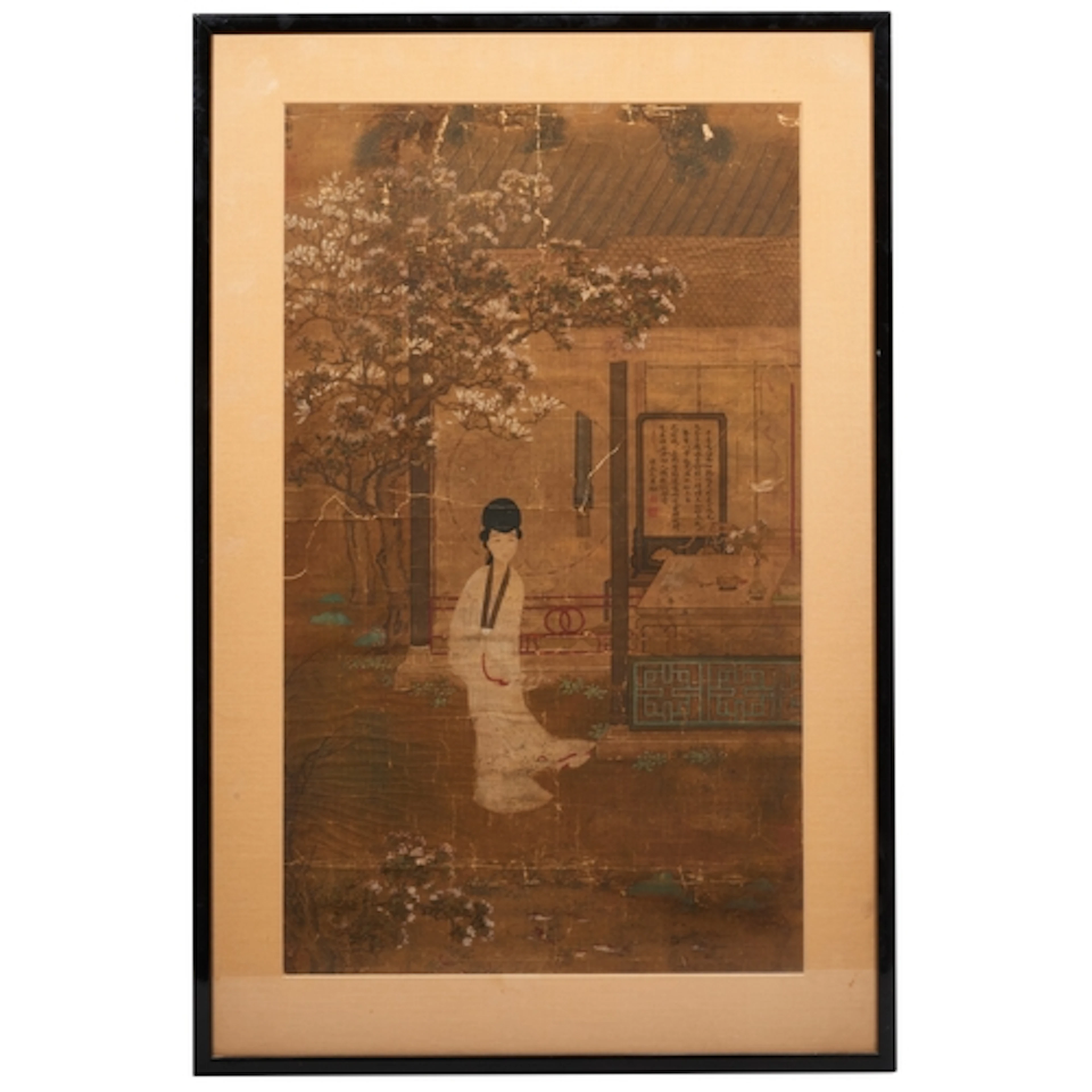 ATTRIBUTED TO ZENG JING (1564–1647), LADY BENEATH SPRING TRE...