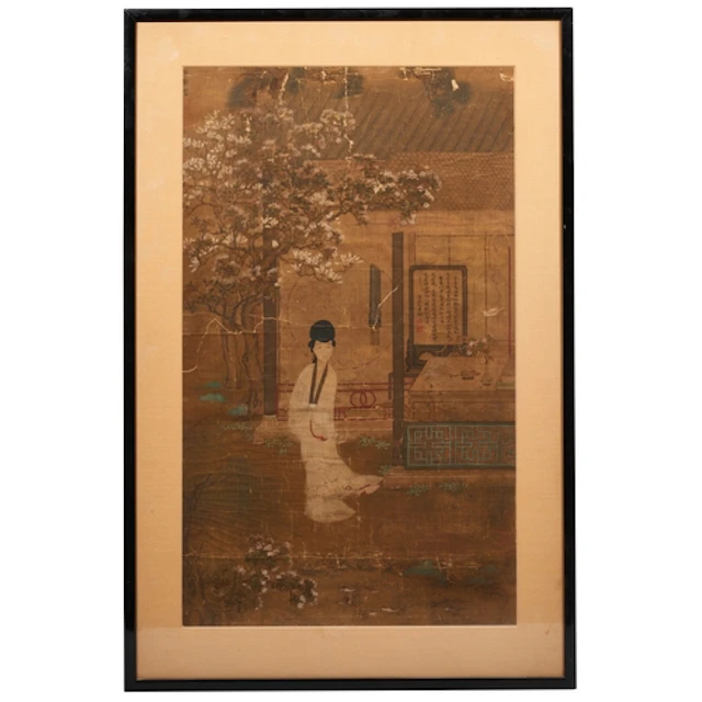 ATTRIBUTED TO ZENG JING (1564–1647), LADY BENEATH SPRING TRE...