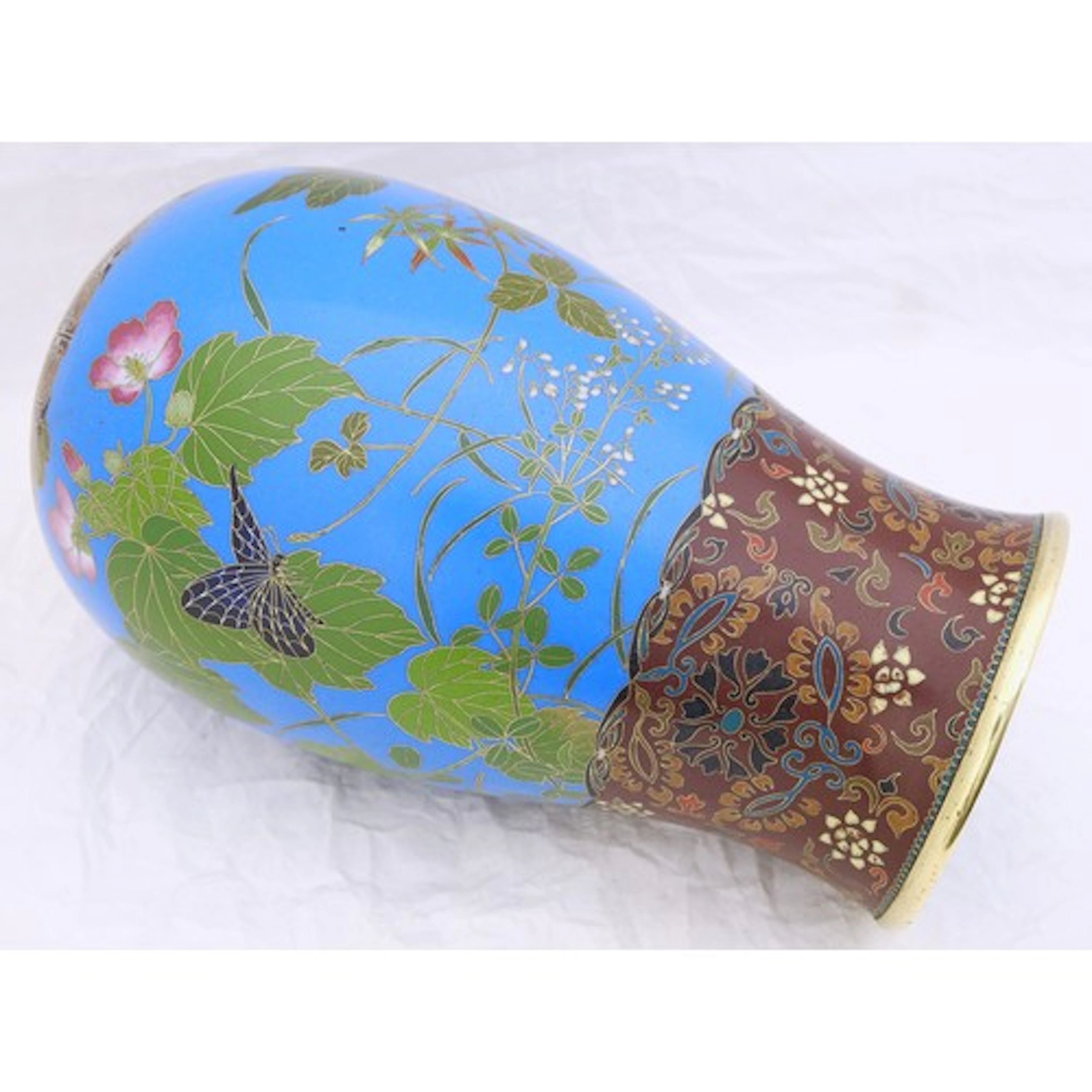 A PAIR JAPANESE CLOISONNÉ VASES MEIJI PERIOD (1868-1912) the...