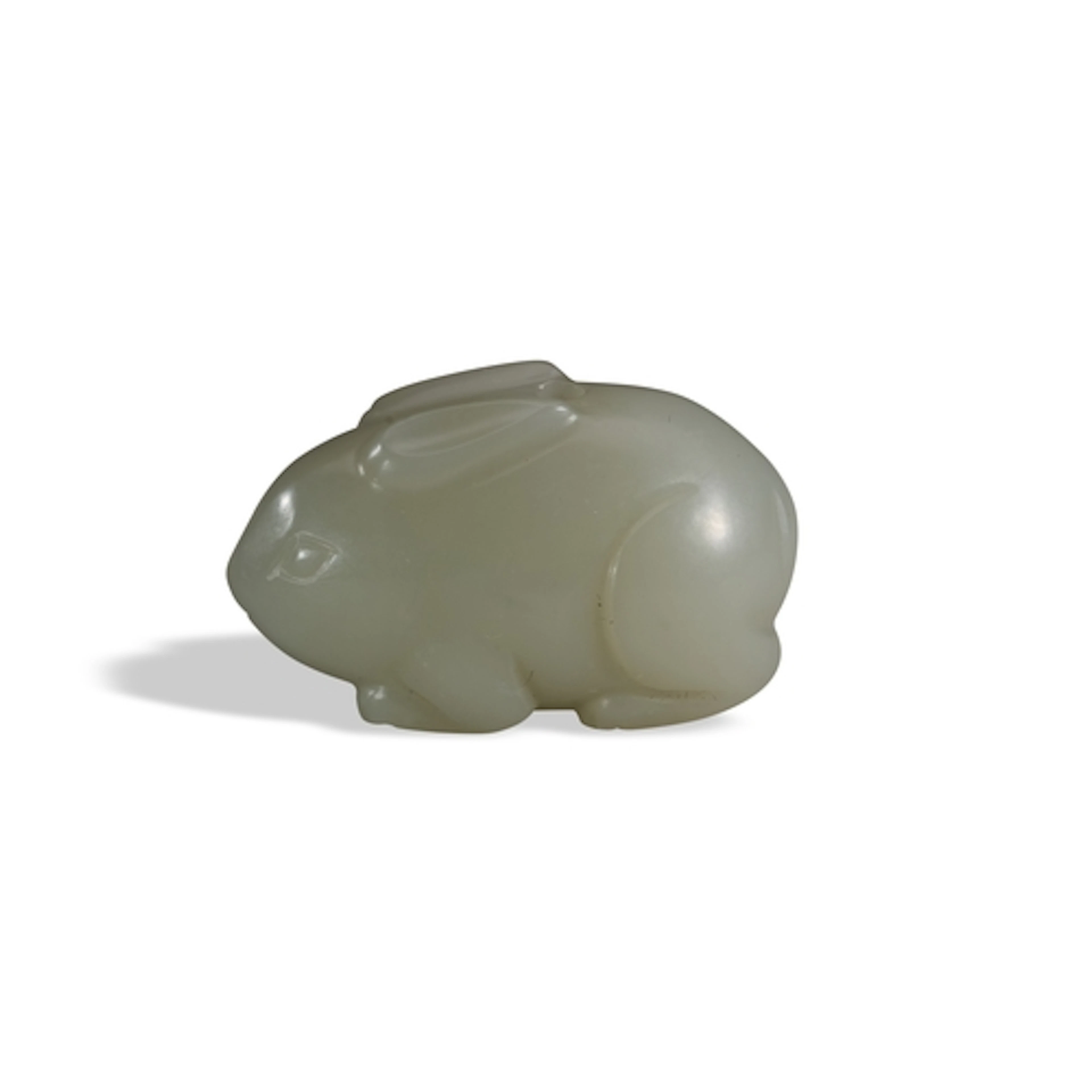 A FINE WHITE JADE 'RABBIT' PENDANT QING DYNASTY (1644-1911) ...