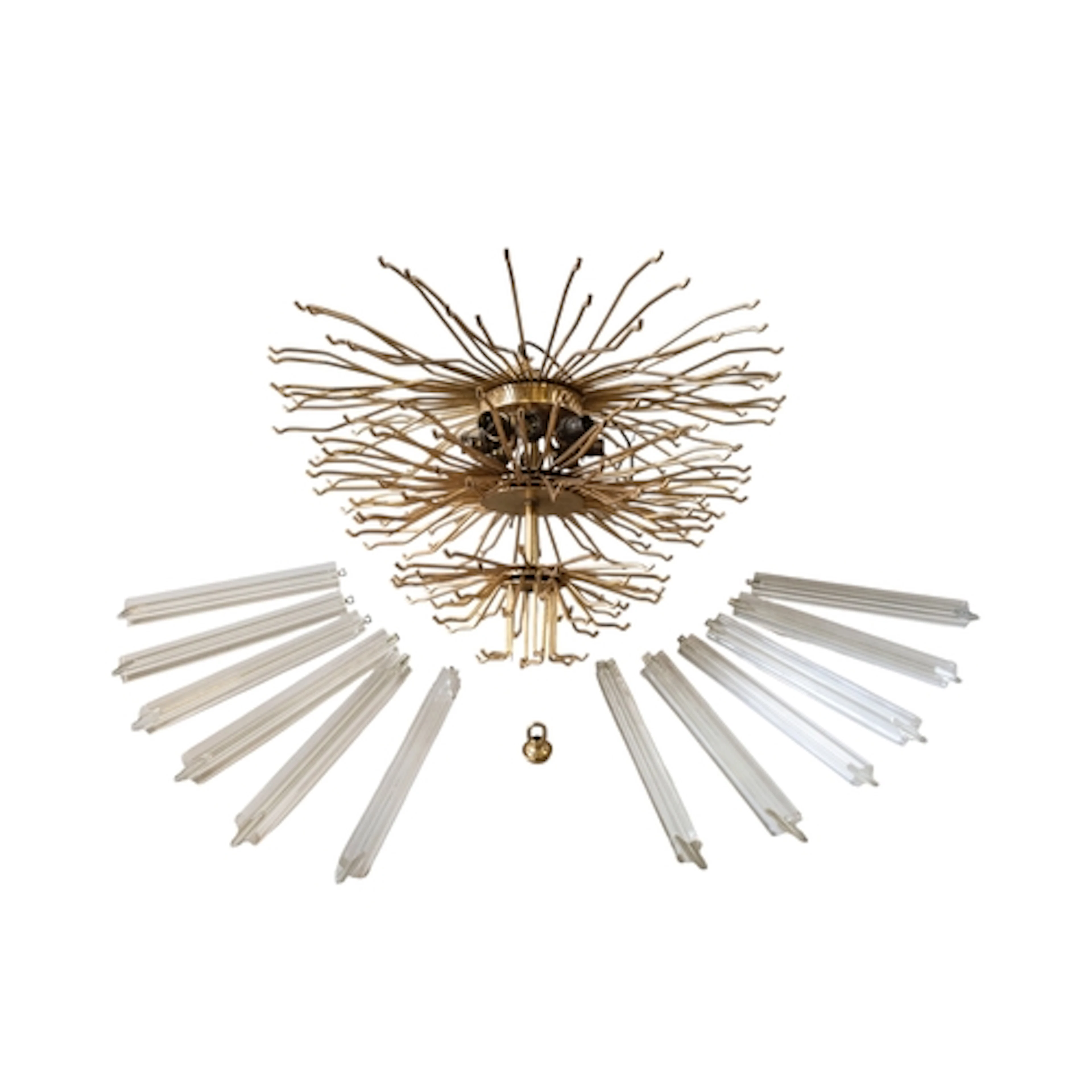 A VINTAGE GERMAN PALWA CHANDELIER CIRCA 1965 consisting of t...