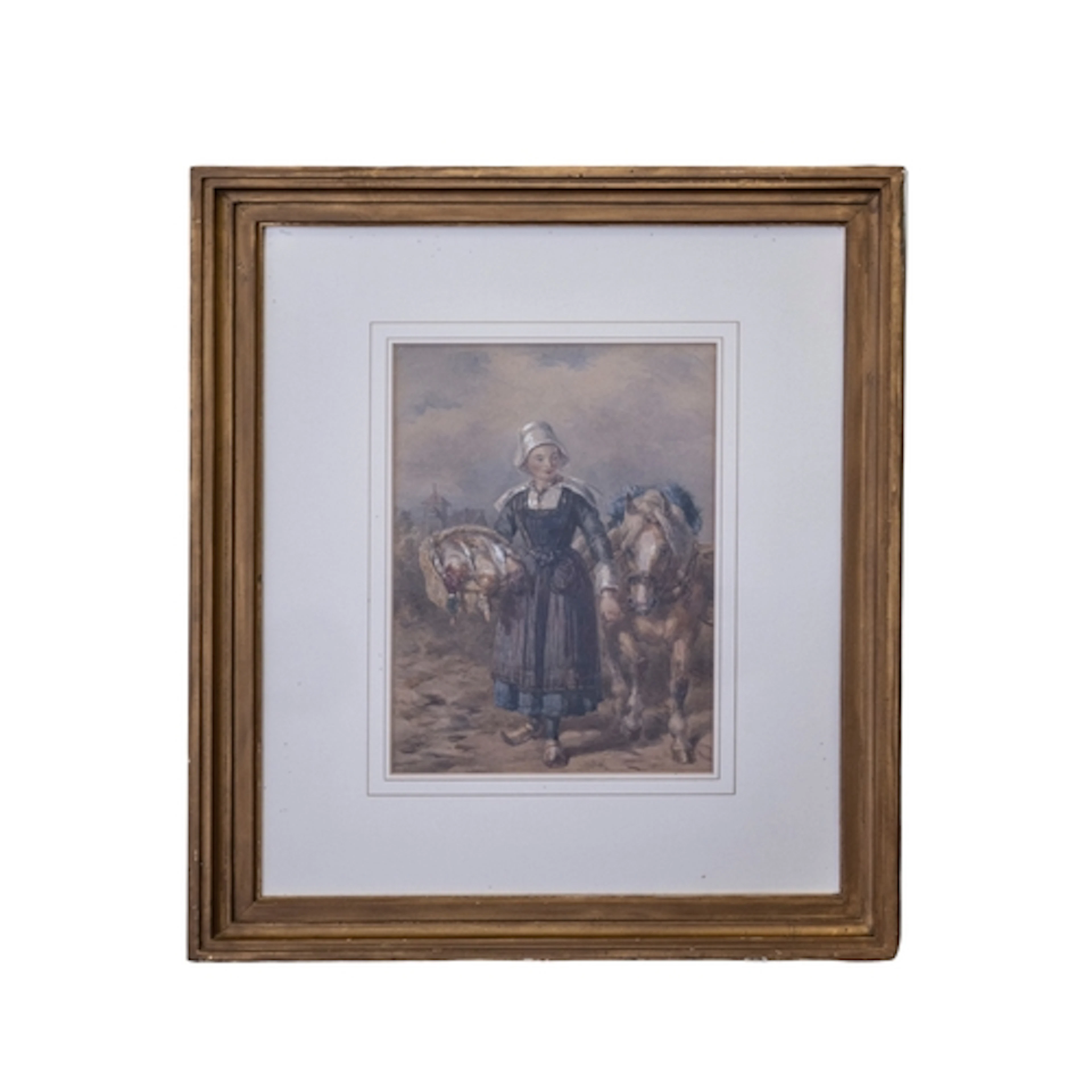 FREDERICK TAYLER 'GOING TO MARKET IN BRITTANY,' watercolour,...