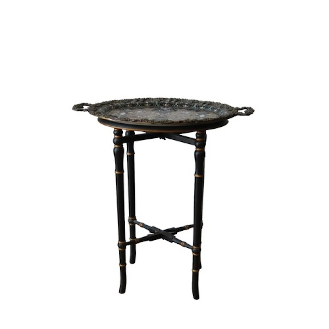 AN ITALIAN MANNERIST REVIVAL OVAL CERAMIC TRAY ON STAND EARL...