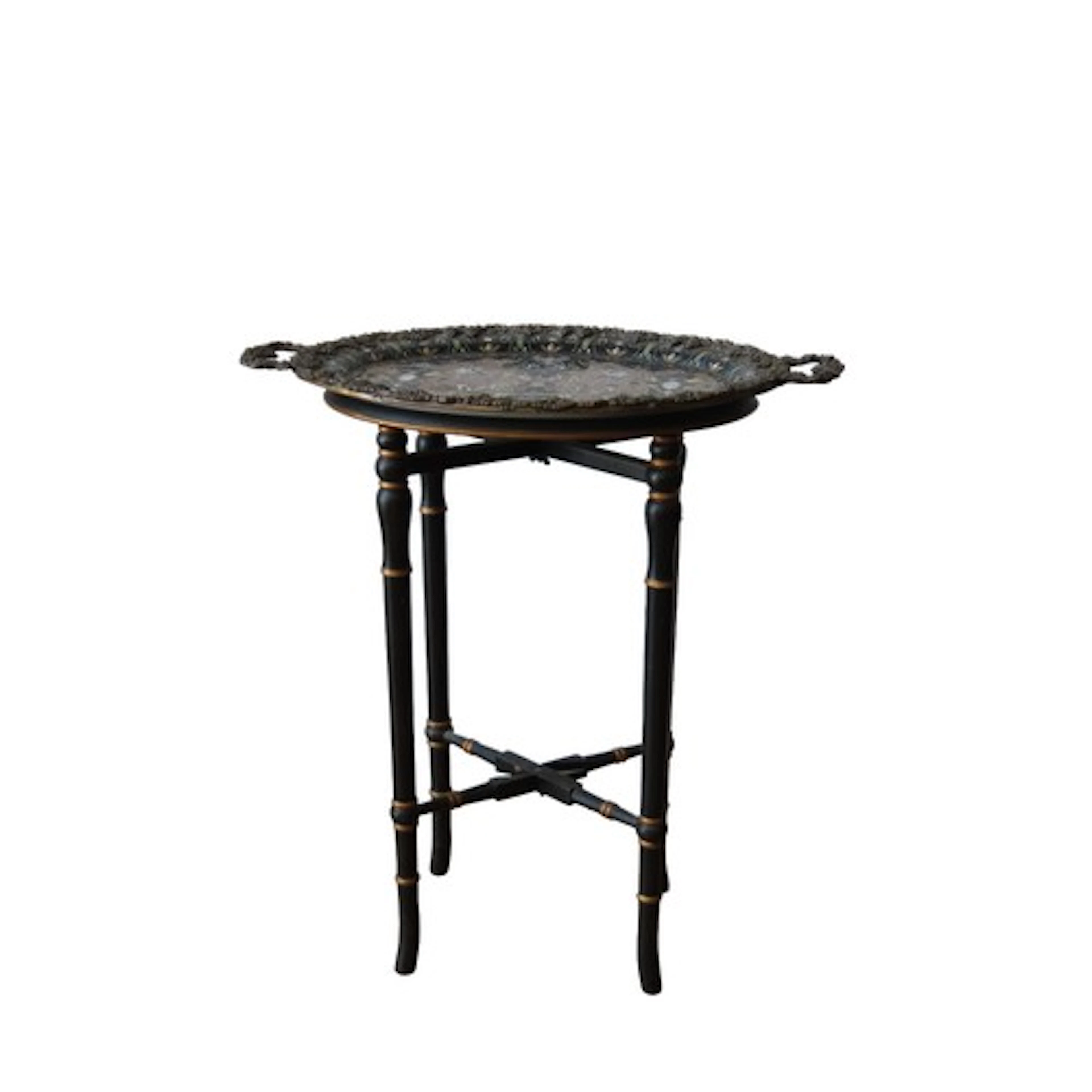 AN ITALIAN MANNERIST REVIVAL OVAL CERAMIC TRAY ON STAND EARL...