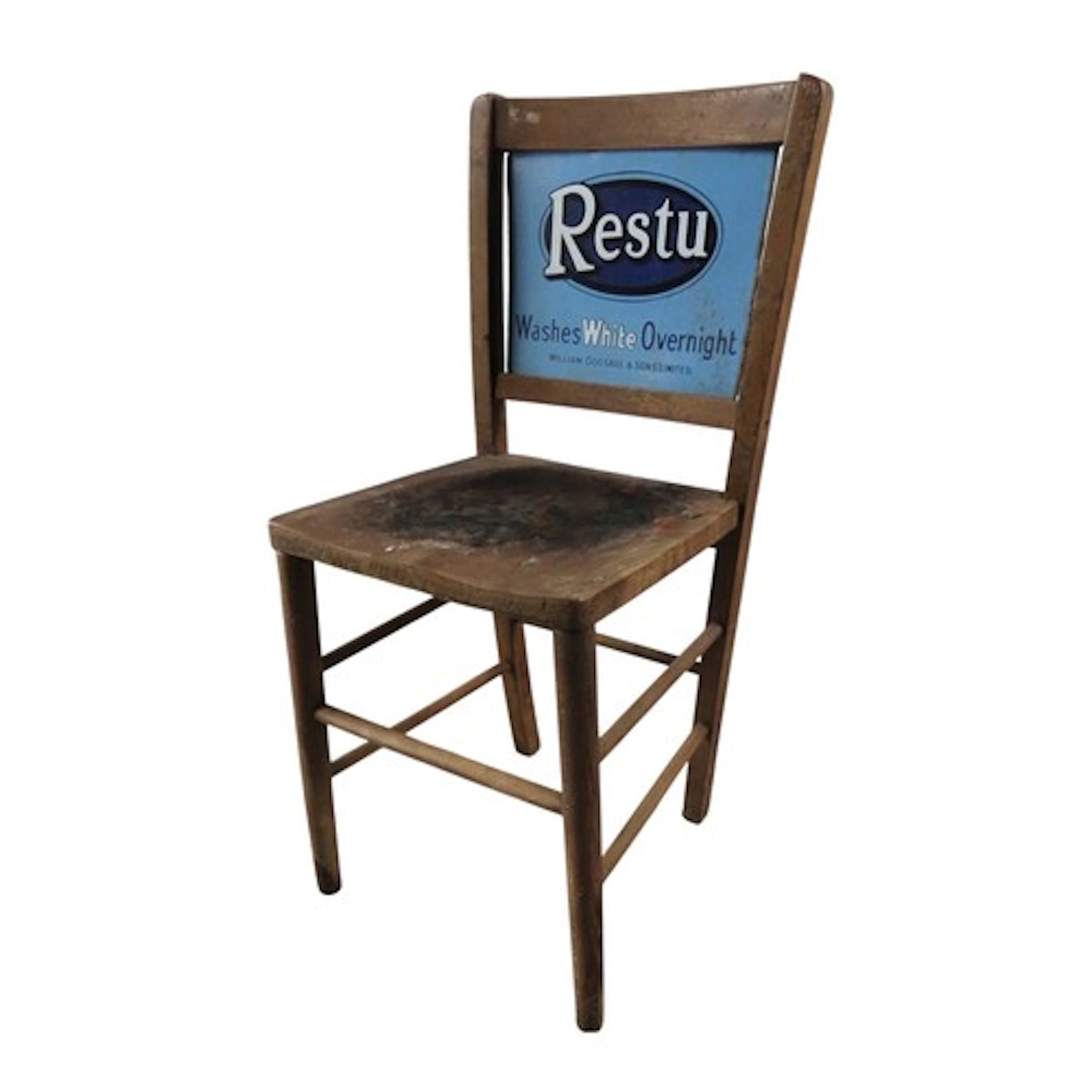 AN EDWARDIAN ADVERTISING CHAIR FOR RESTU WASHING POWDER 79 x...