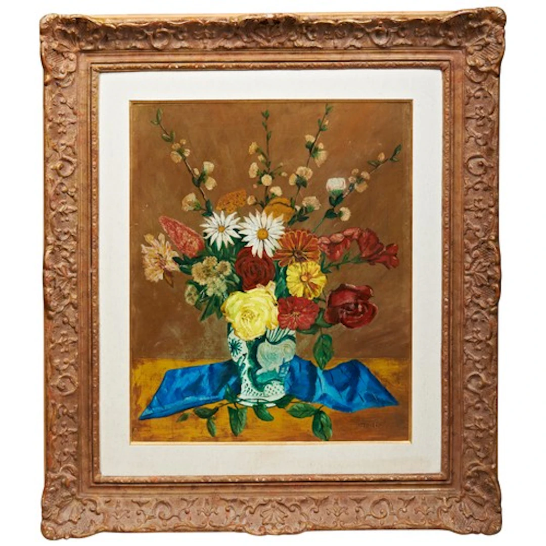 ELISEE MACLET (FRENCH 1881-1962) 'BOUQUETS DE FLEURS' oil ...