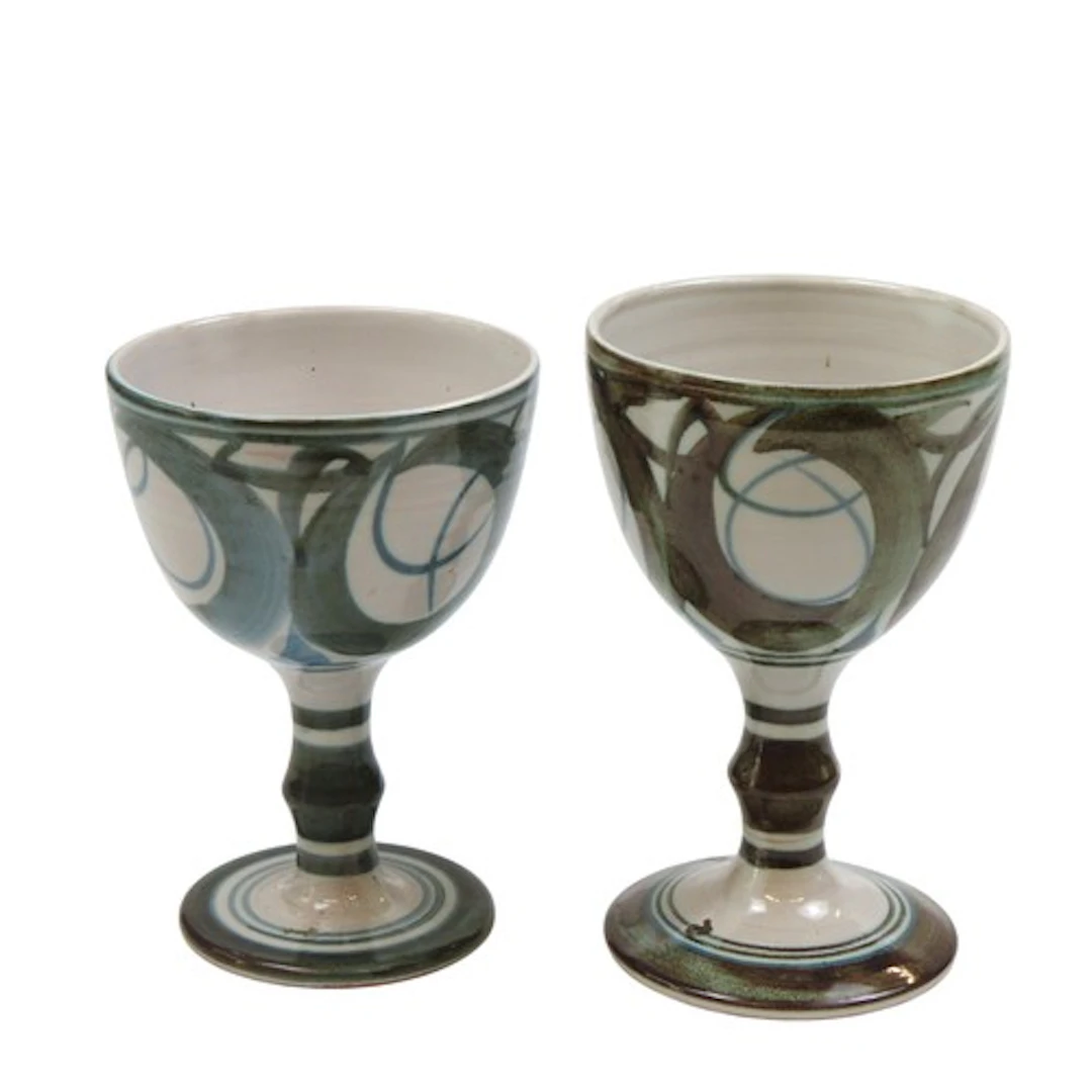 ALAN CAIGER-SMITH Aldermaston Studio Pottery wine goblet, ci...