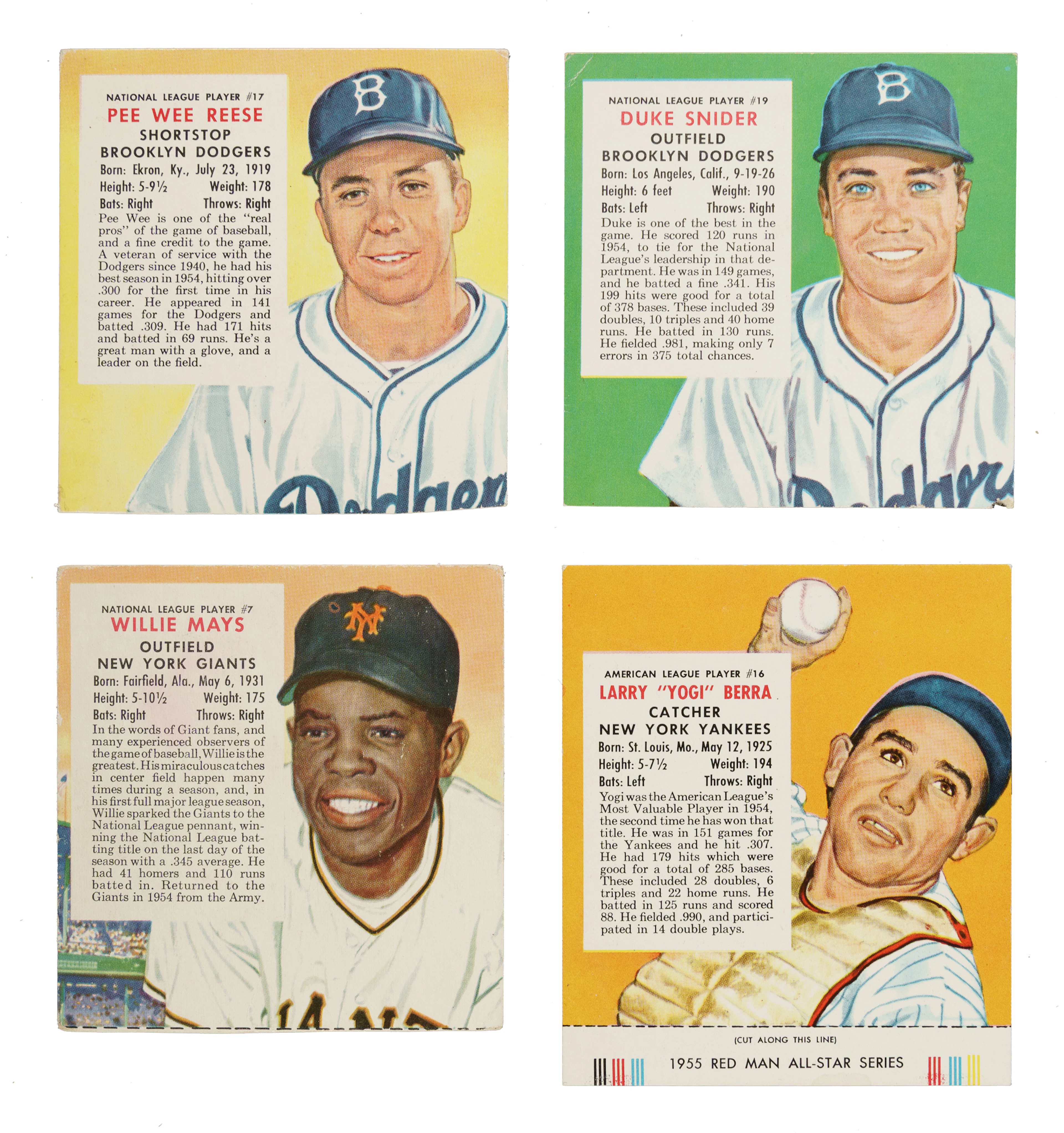 1955 Red Man Tobacco Near-Complete Set (48/50)