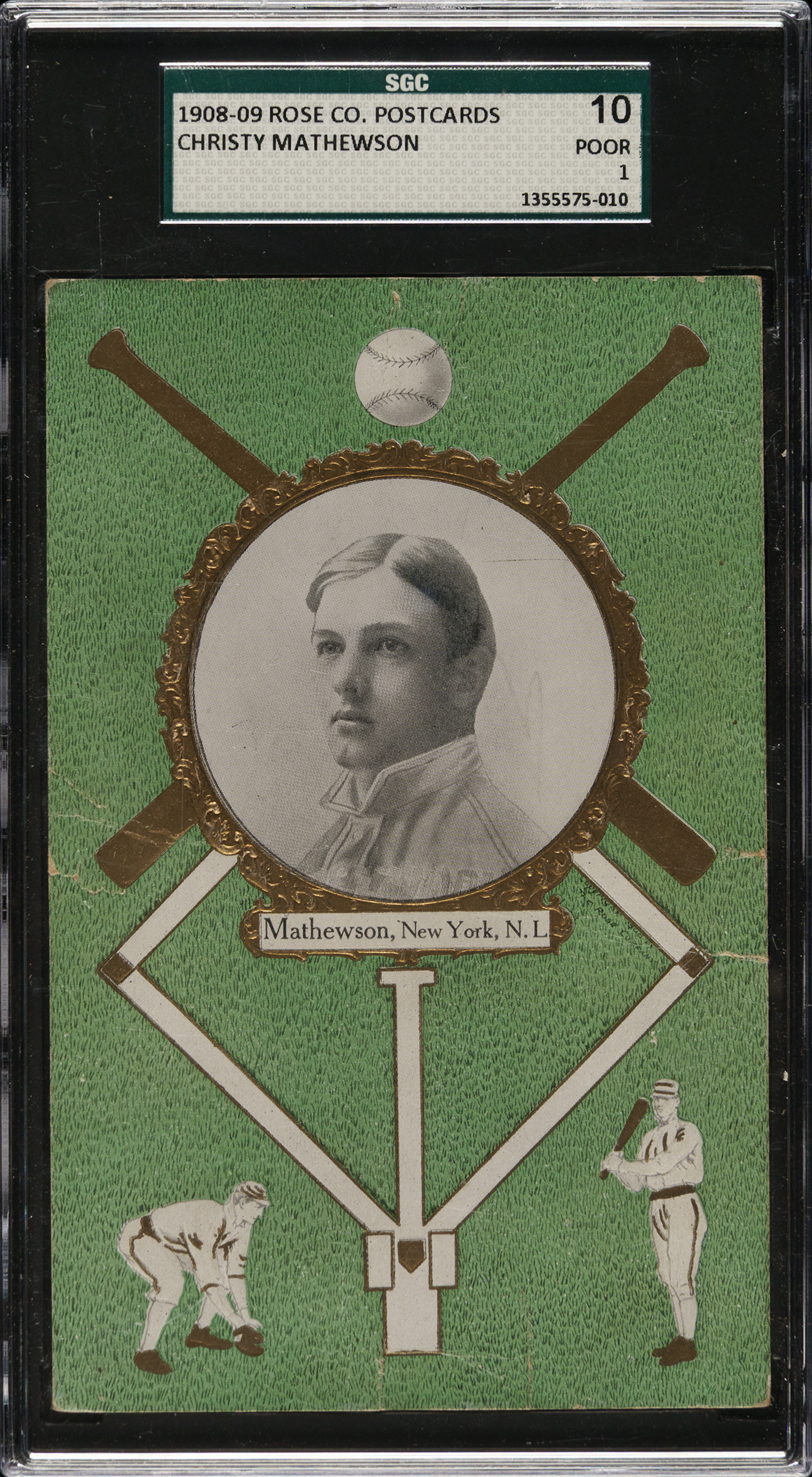 1908 PC760 Rose Company Postcards Christy Mathewson SGC POOR 10