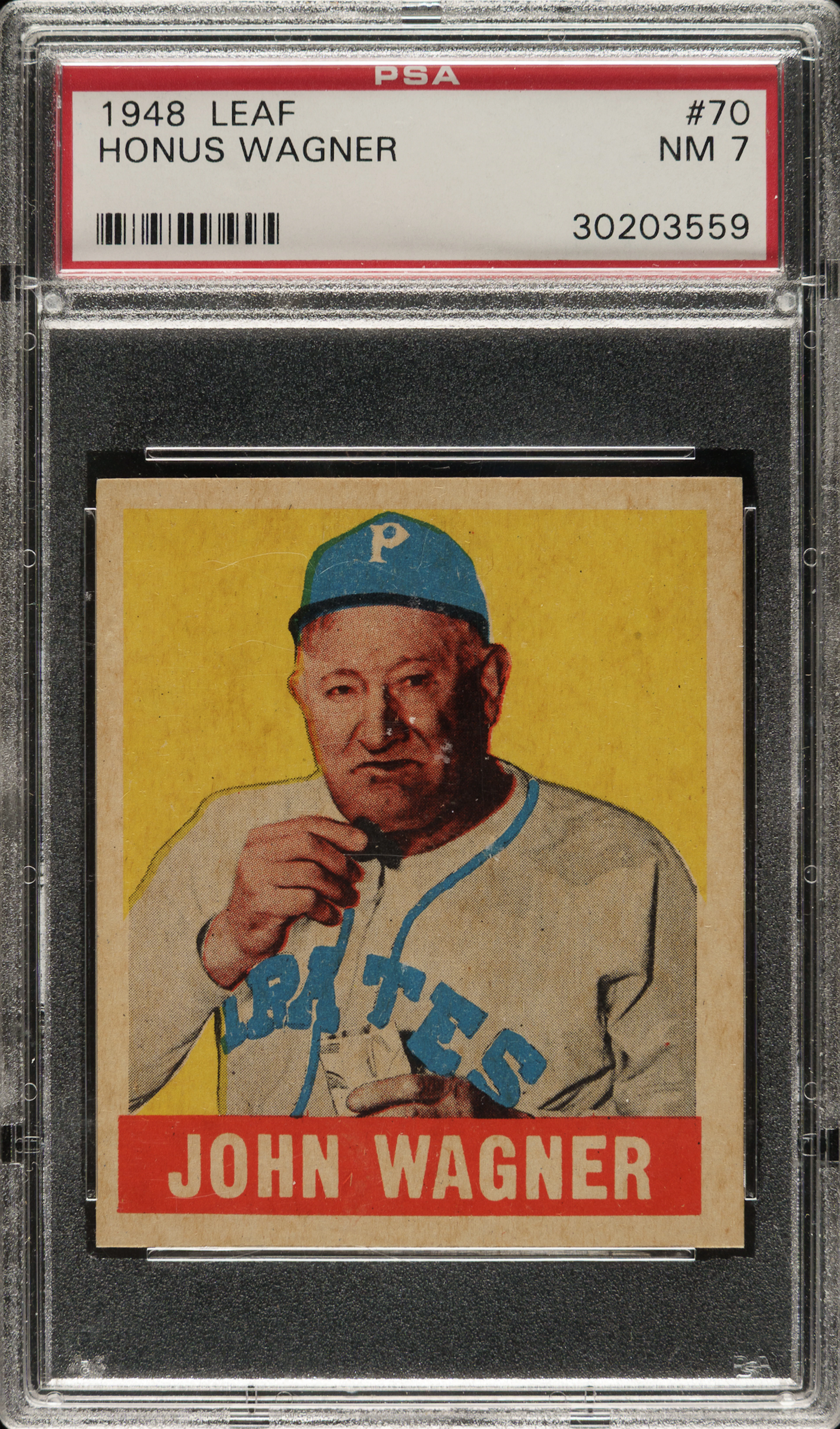 1948-1949 Leaf #70 Honus Wagner PSA NM 7