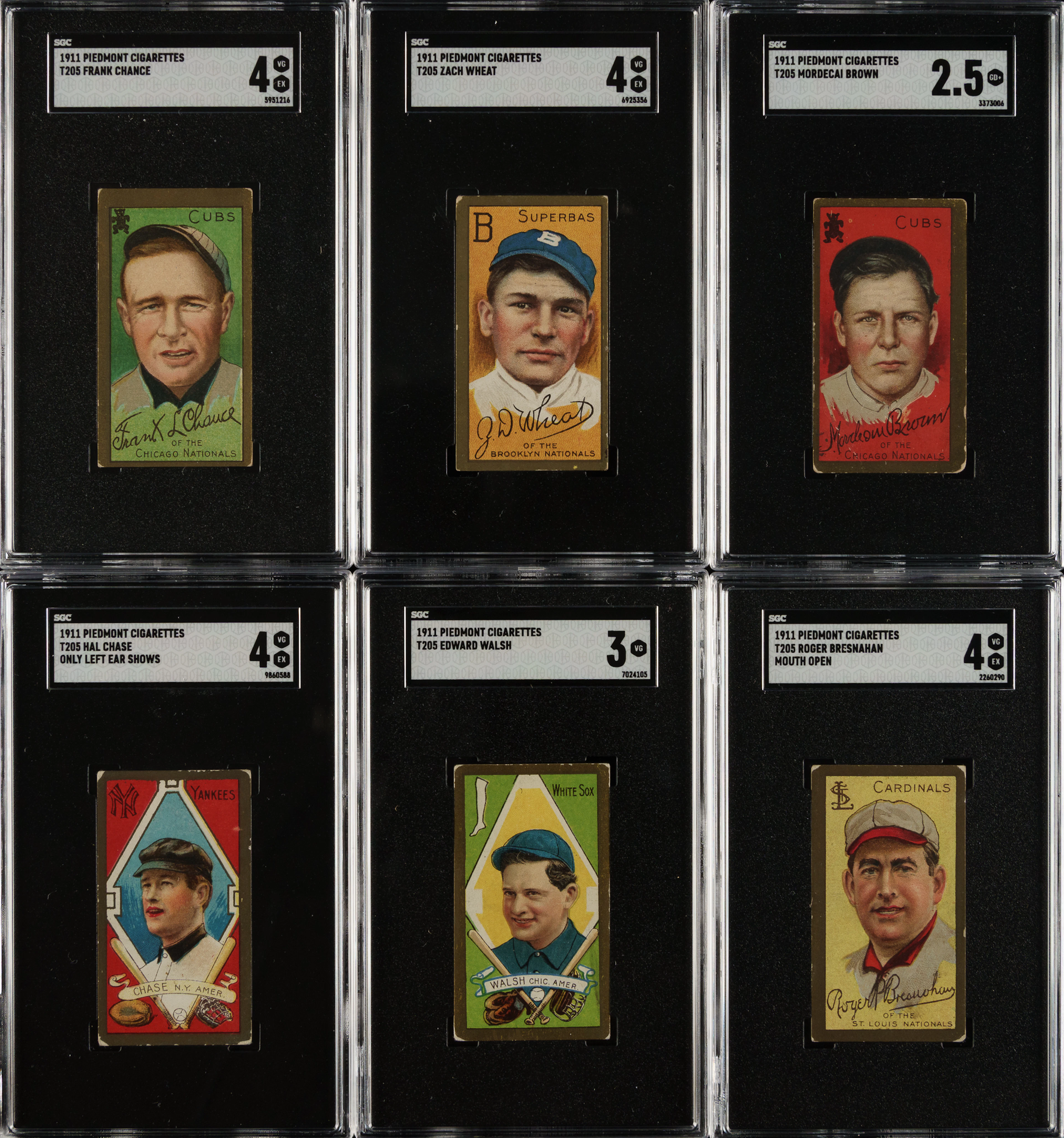 1911 T205 Gold Border Near-Complete Master Set (211/221)