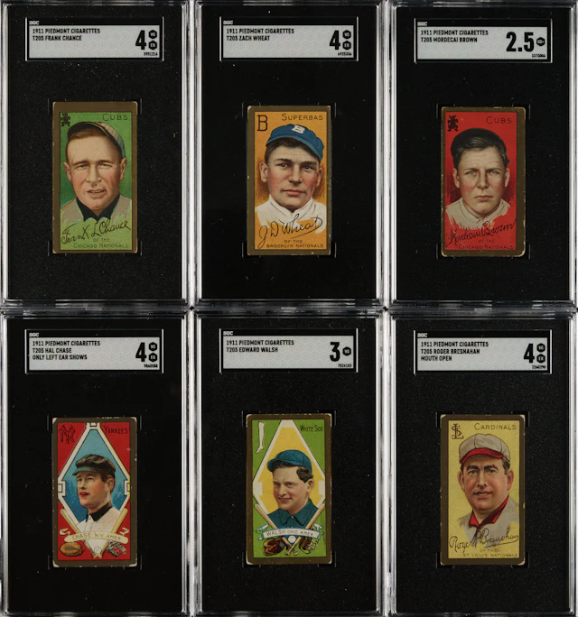 1911 T205 Gold Border Near-Complete Master Set (211/221)
