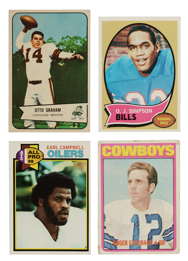 1948 to 1984 Topps, Fleer, and Bowman Football Shoebox Collection