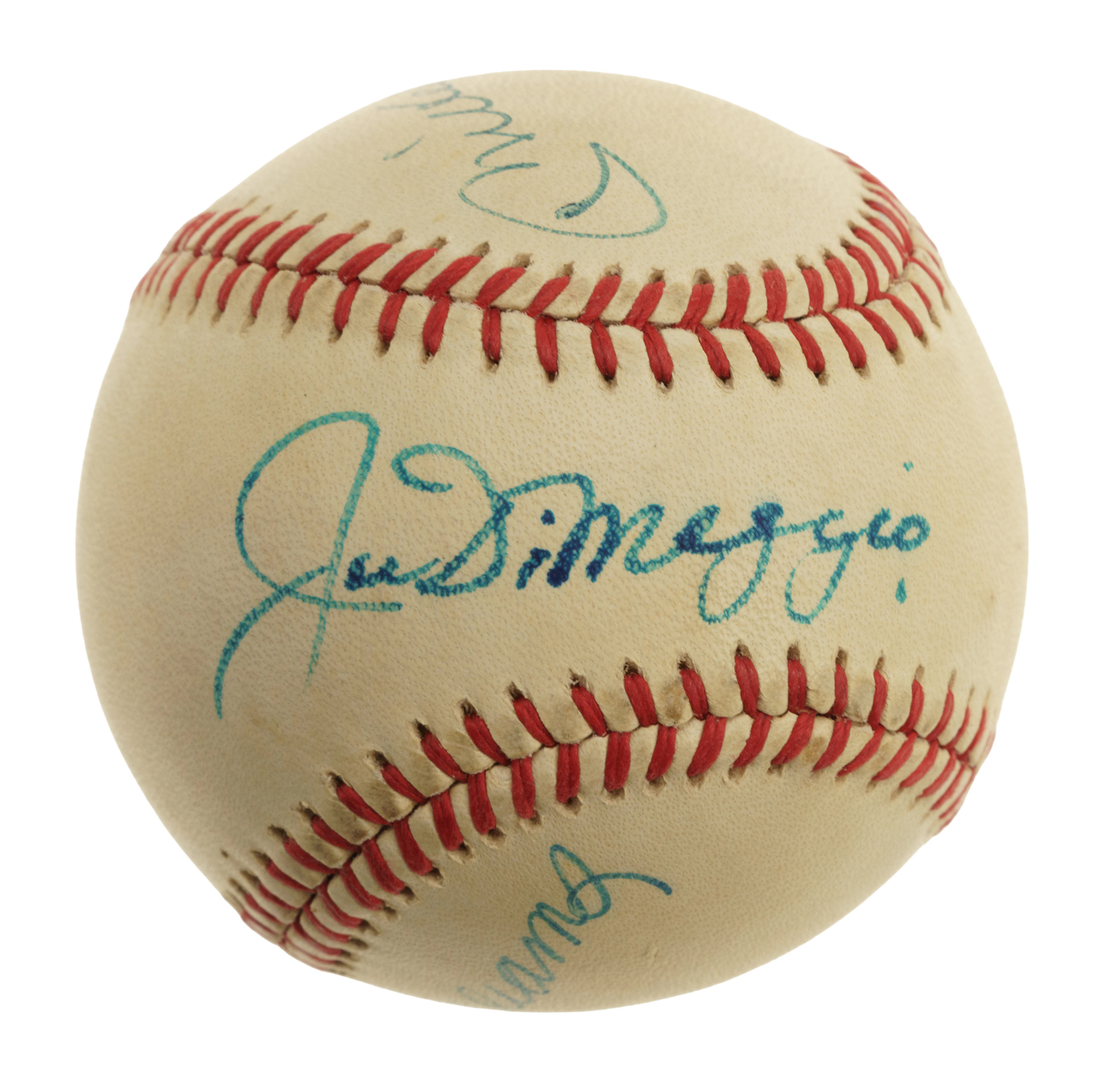 Joe DiMaggio, Mickey Mantle, and Ted Williams Signed Baseball - PSA/DNA and JSA