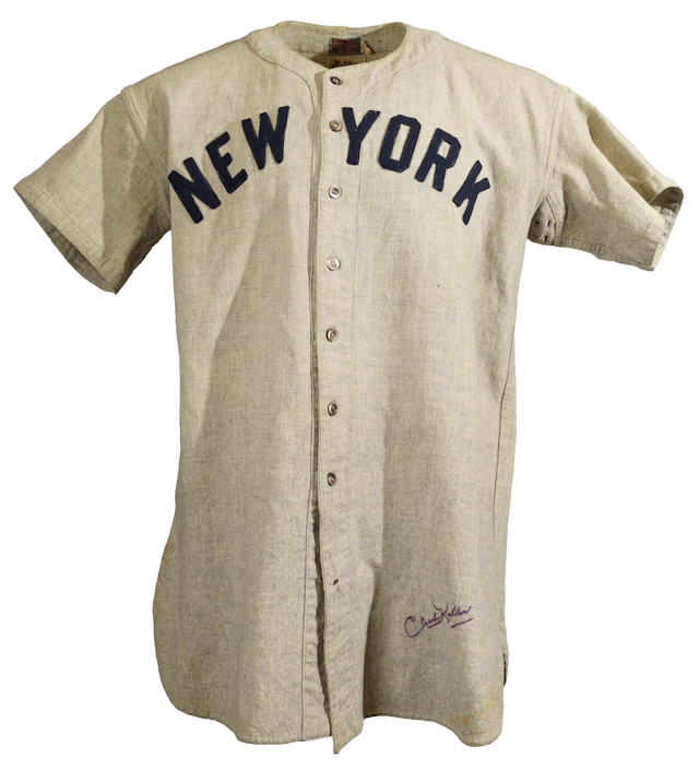 1947 Charlie Keller New York Yankees Signed Game-Used Road Jersey
